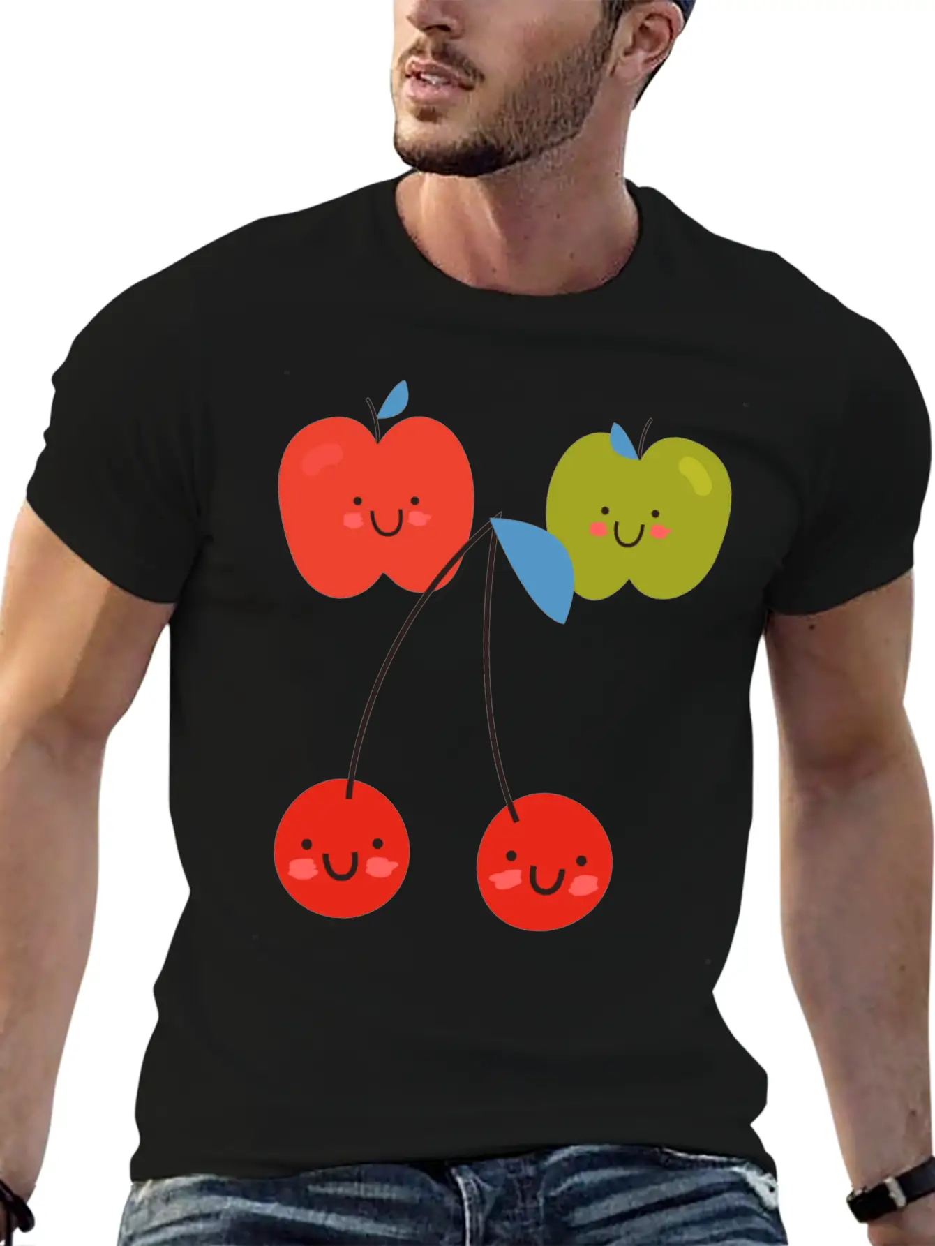 Funny Mood - Happy Smiling Faces - Good Attitude Unisex Casual T-Shirt – Clean Design For Daily Comfort