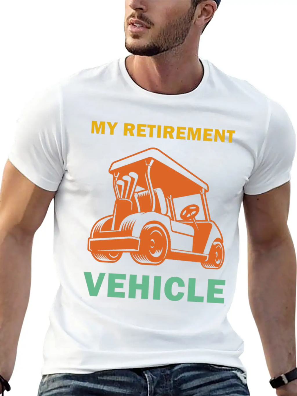 Funny My Retirement Vehicle Golf Cart - Funny Golf Timeless Short Sleeve Tee – Comfy And Minimalist Design