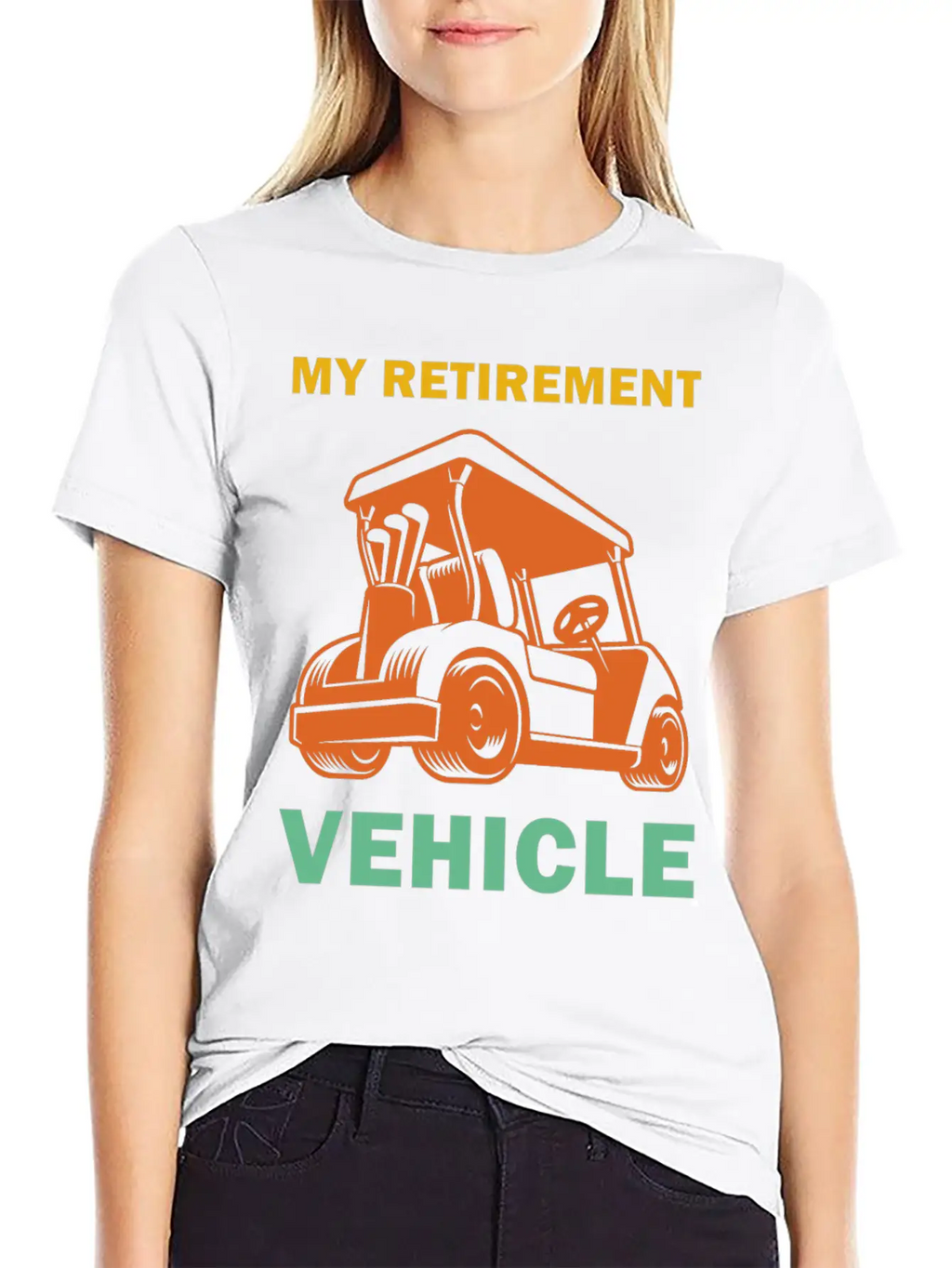 Funny My Retirement Vehicle Golf Cart - Funny Golf Timeless Short Sleeve Tee – Comfy And Minimalist Design