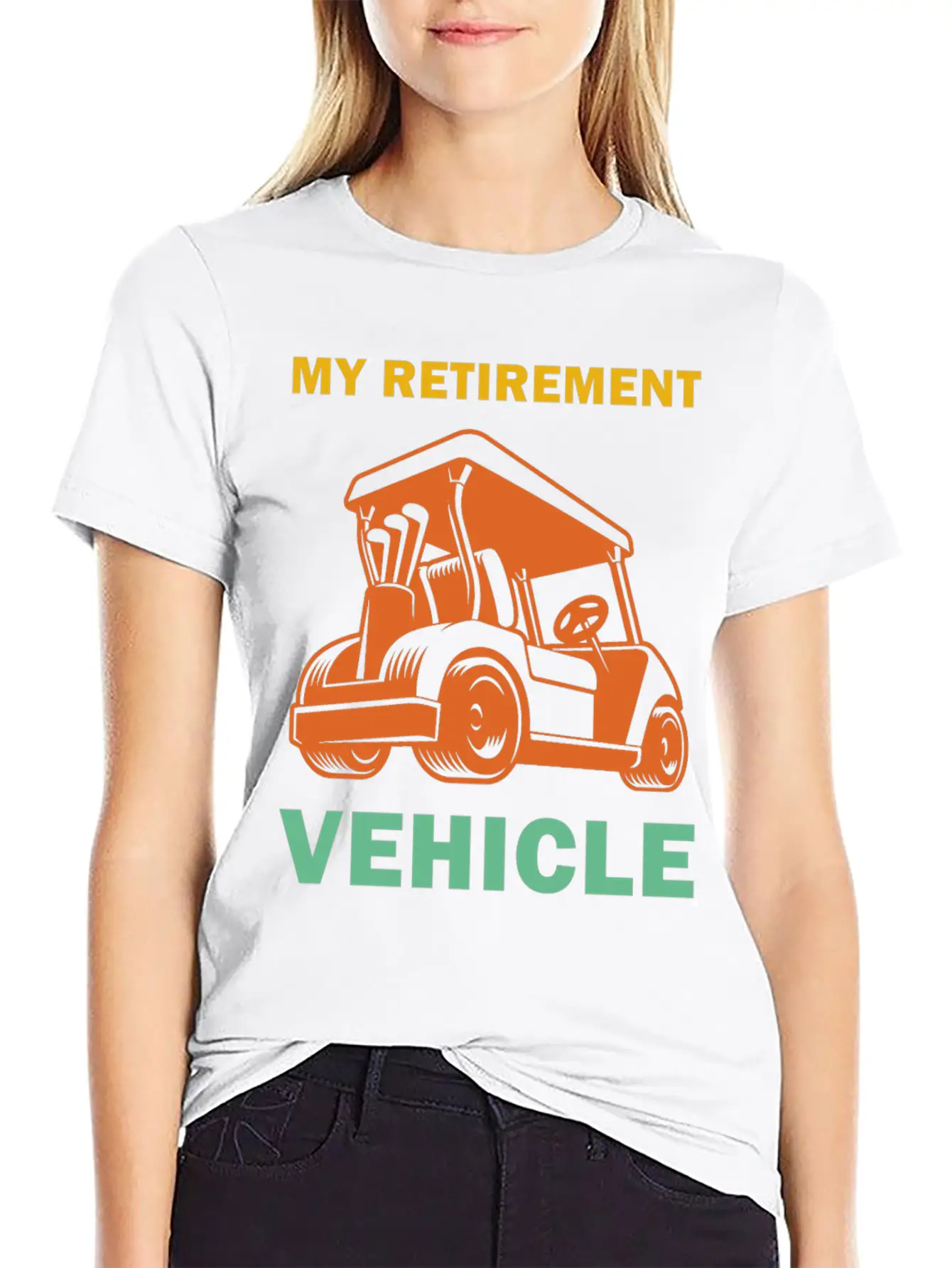 Funny My Retirement Vehicle Golf Cart - Funny Golf Timeless Short Sleeve Tee – Comfy And Minimalist Design