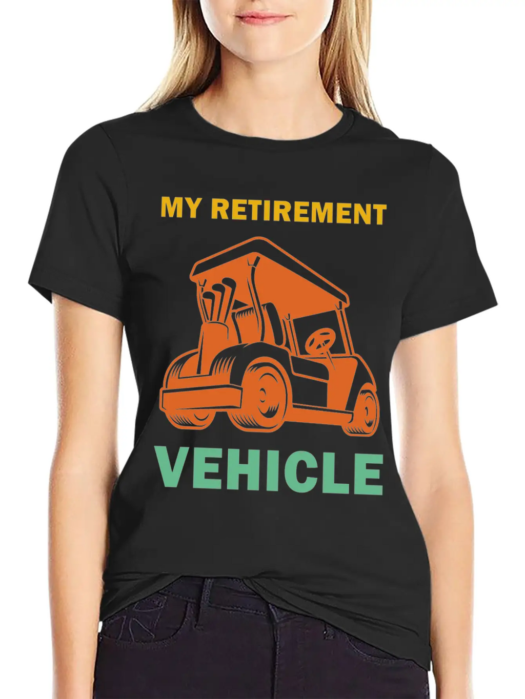 Funny My Retirement Vehicle Golf Cart - Funny Golf Timeless Short Sleeve Tee – Comfy And Minimalist Design