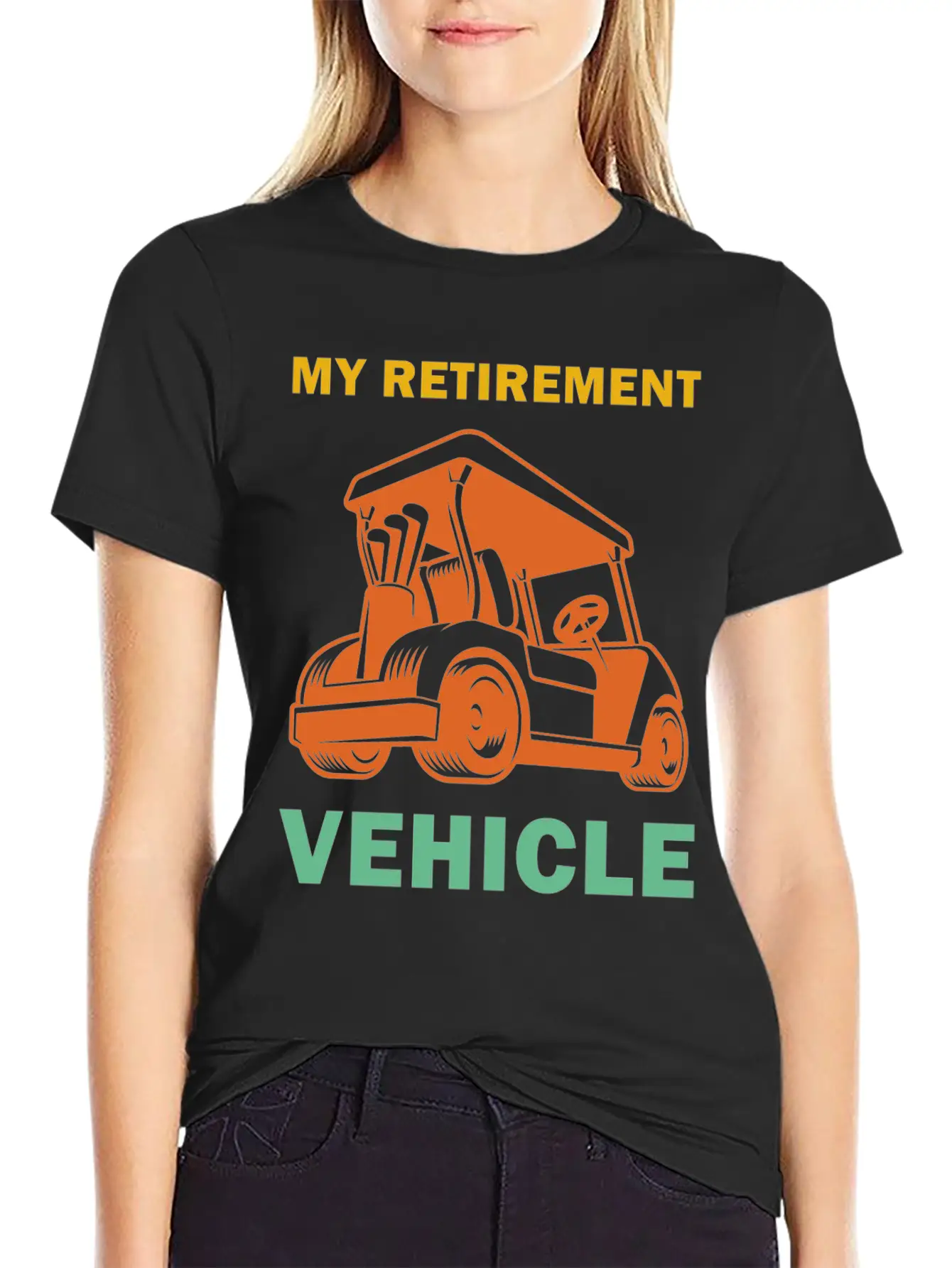 Funny My Retirement Vehicle Golf Cart - Funny Golf Timeless Short Sleeve Tee – Comfy And Minimalist Design