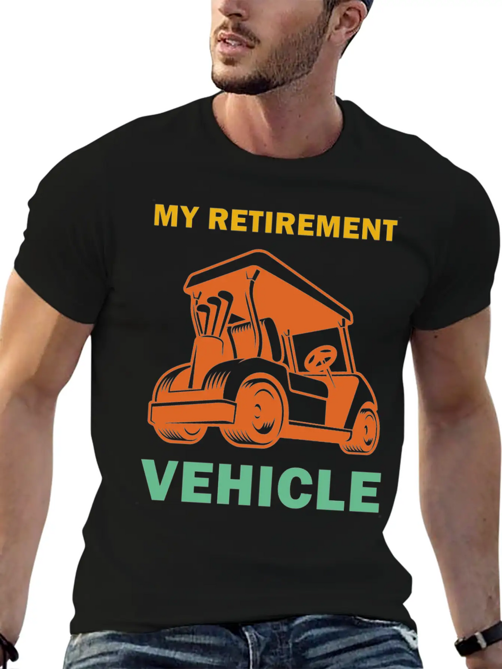 Funny My Retirement Vehicle Golf Cart - Funny Golf Timeless Short Sleeve Tee – Comfy And Minimalist Design