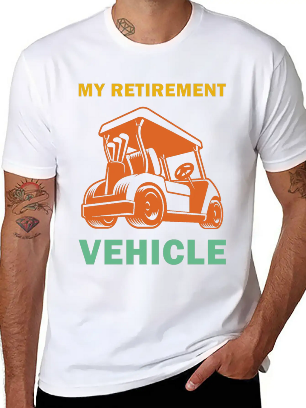 Funny My Retirement Vehicle Golf Cart - Funny Golf Timeless Short Sleeve Tee – Comfy And Minimalist Design