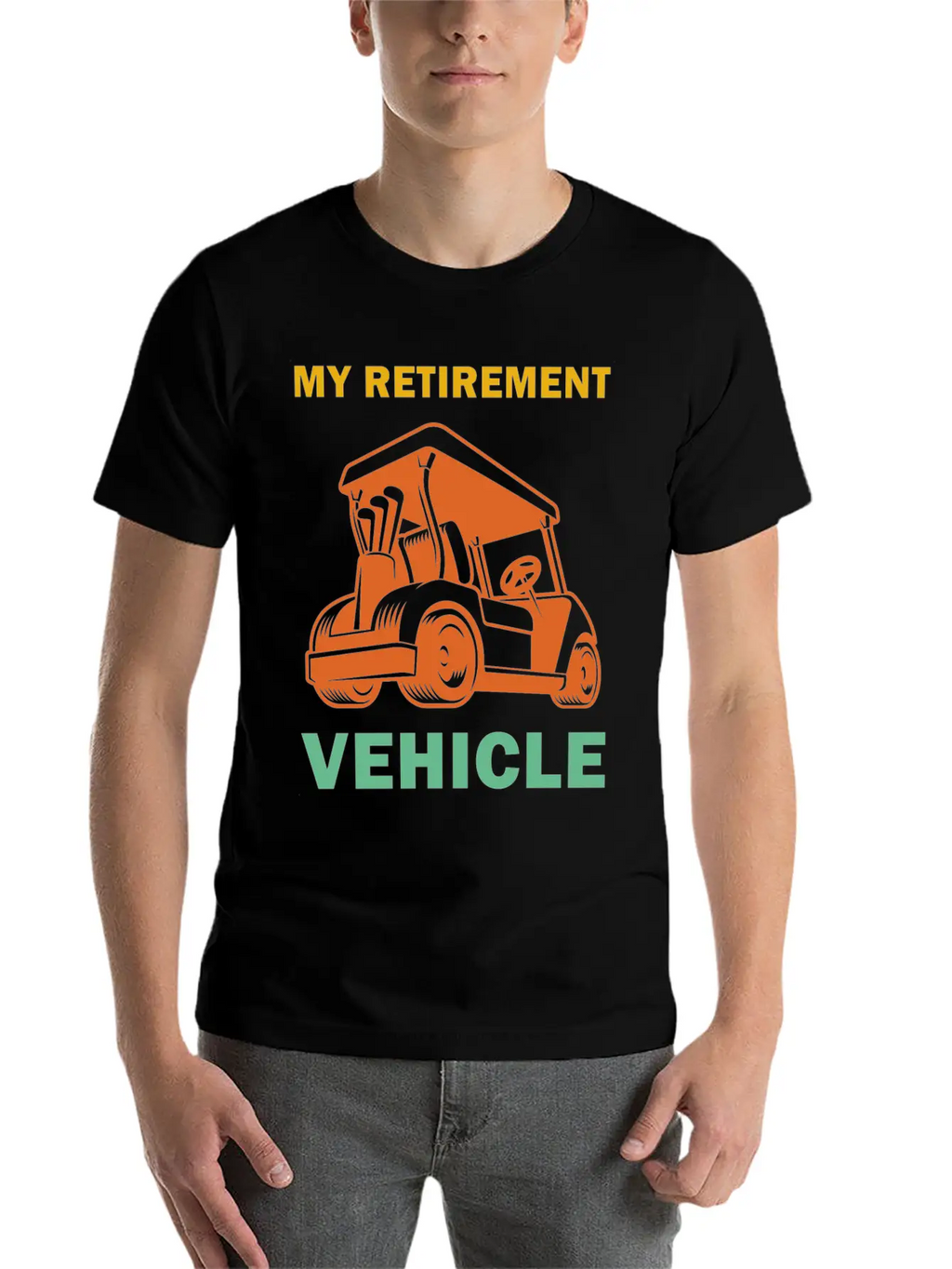 Funny My Retirement Vehicle Golf Cart - Funny Golf Timeless Short Sleeve Tee – Comfy And Minimalist Design