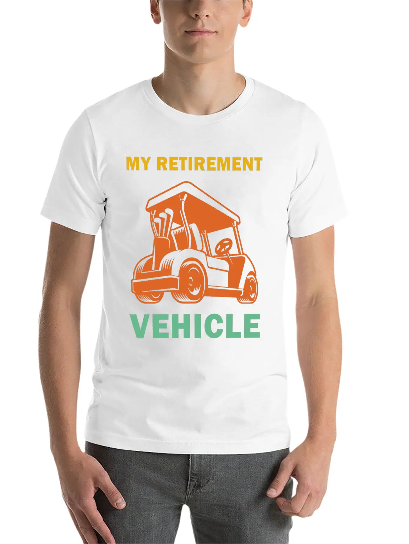 Funny My Retirement Vehicle Golf Cart - Funny Golf Timeless Short Sleeve Tee – Comfy And Minimalist Design