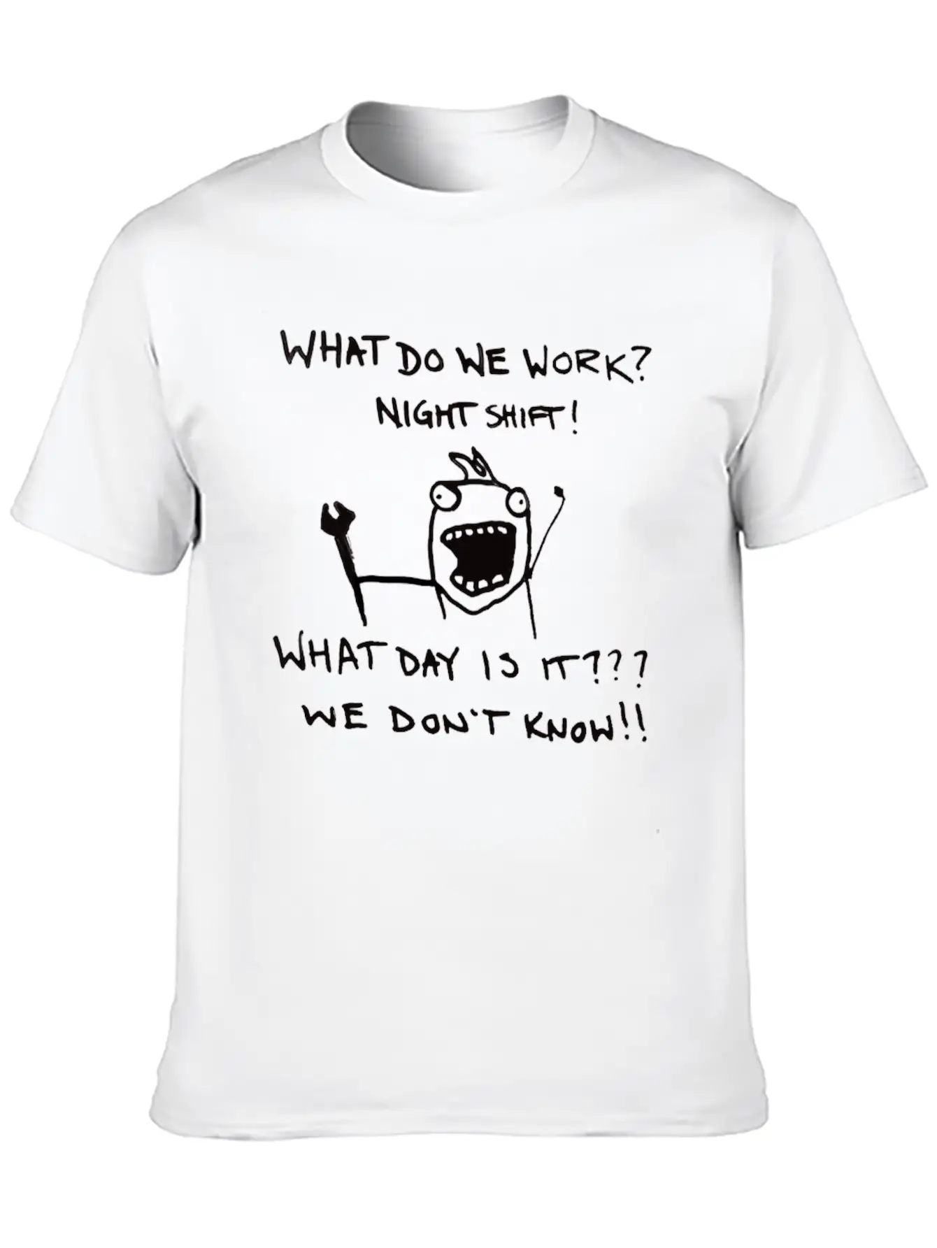 Funny Night Shift Worker T-Shirt Classic Cotton Tee – Unisex Comfort For Any Season