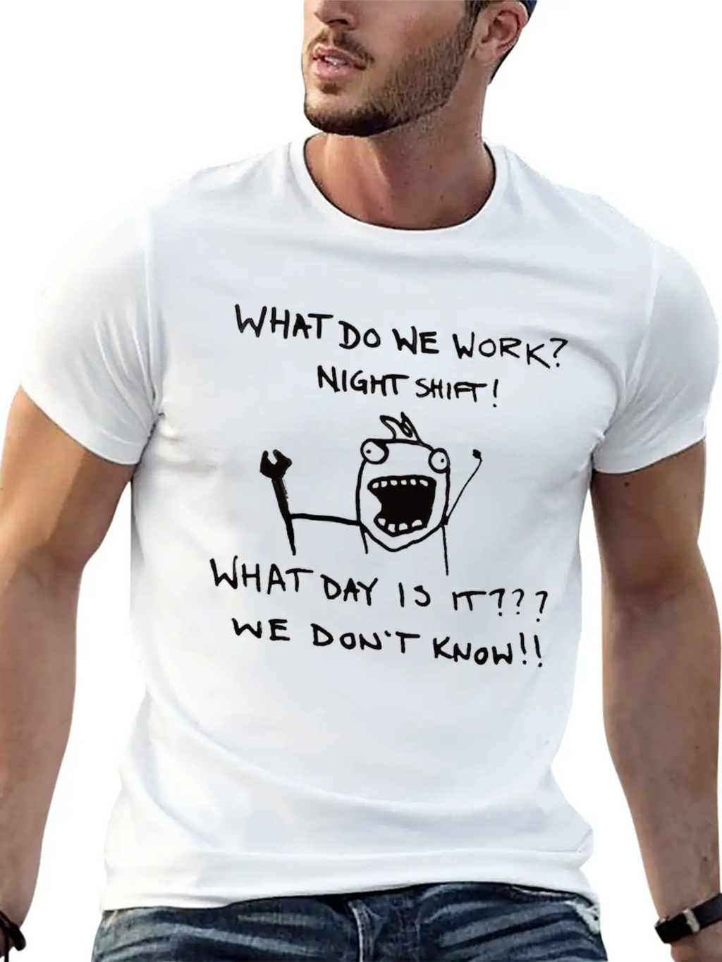 Funny Night Shift Worker T-Shirt Classic Cotton Tee – Unisex Comfort For Any Season