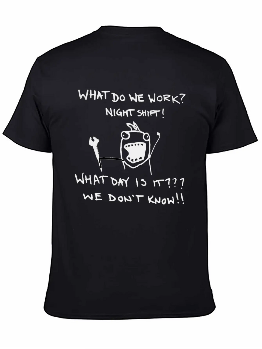 Funny Night Shift Worker T-Shirt Stylish Everyday T-Shirt – Unisex Basic Cotton Tee