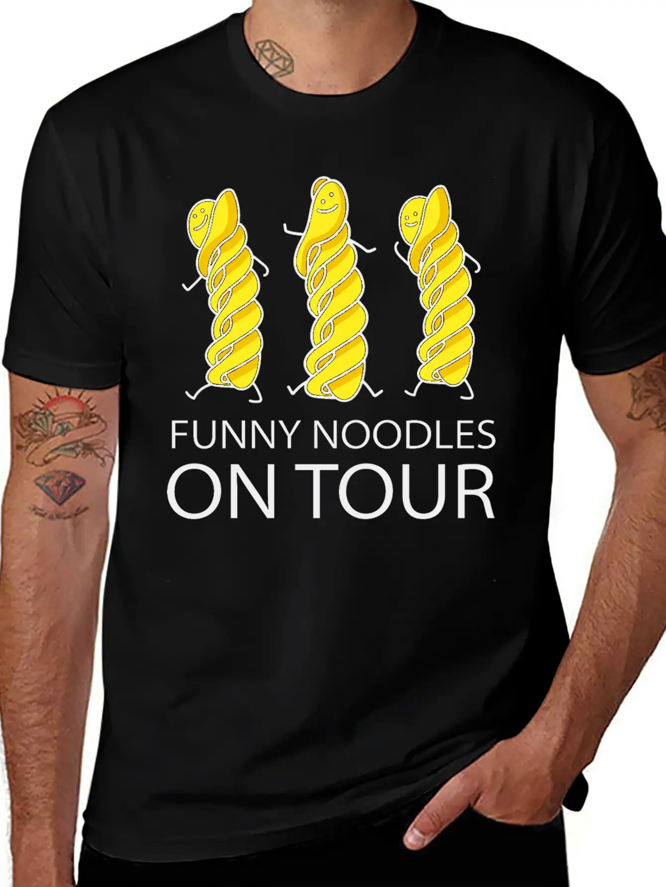 Funny Noodles On Tour Timeless Short Sleeve Tee – Comfy And Minimalist Design
