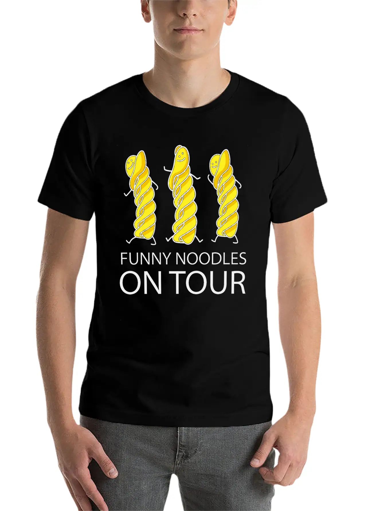 Funny Noodles On Tour Timeless Short Sleeve Tee – Comfy And Minimalist Design