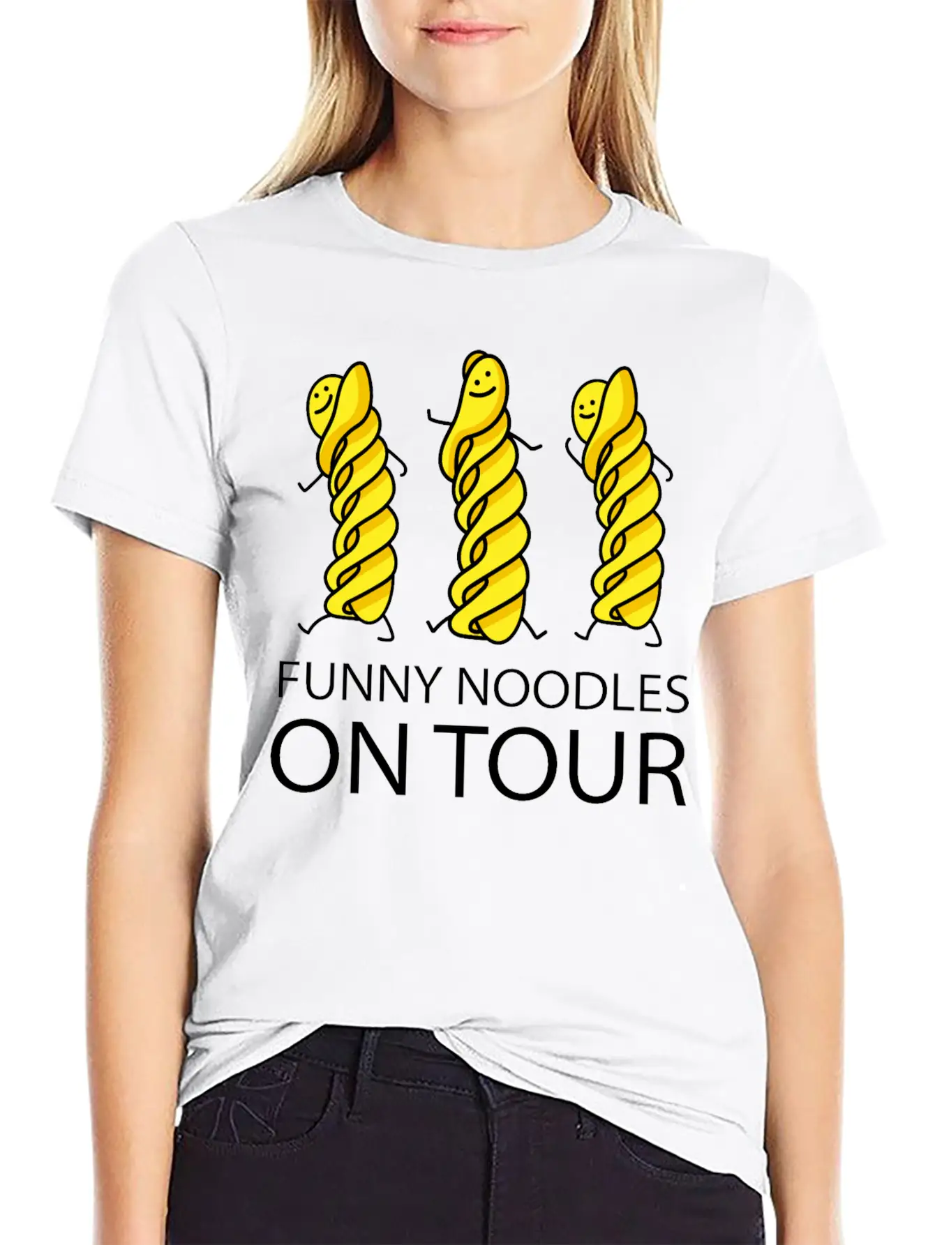 Funny Noodles On Tour Timeless Short Sleeve Tee – Comfy And Minimalist Design