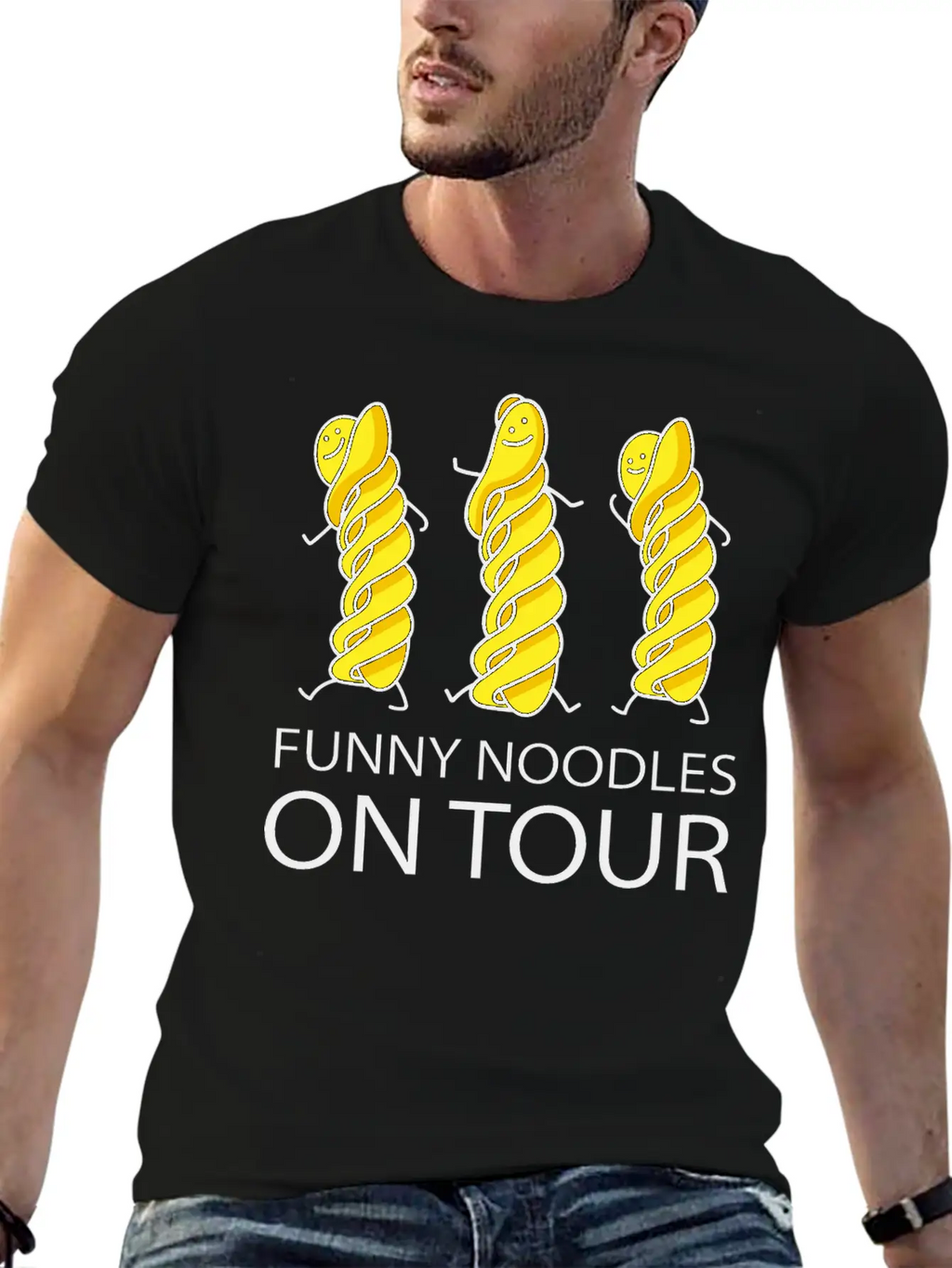 Funny Noodles On Tour Timeless Short Sleeve Tee – Comfy And Minimalist Design