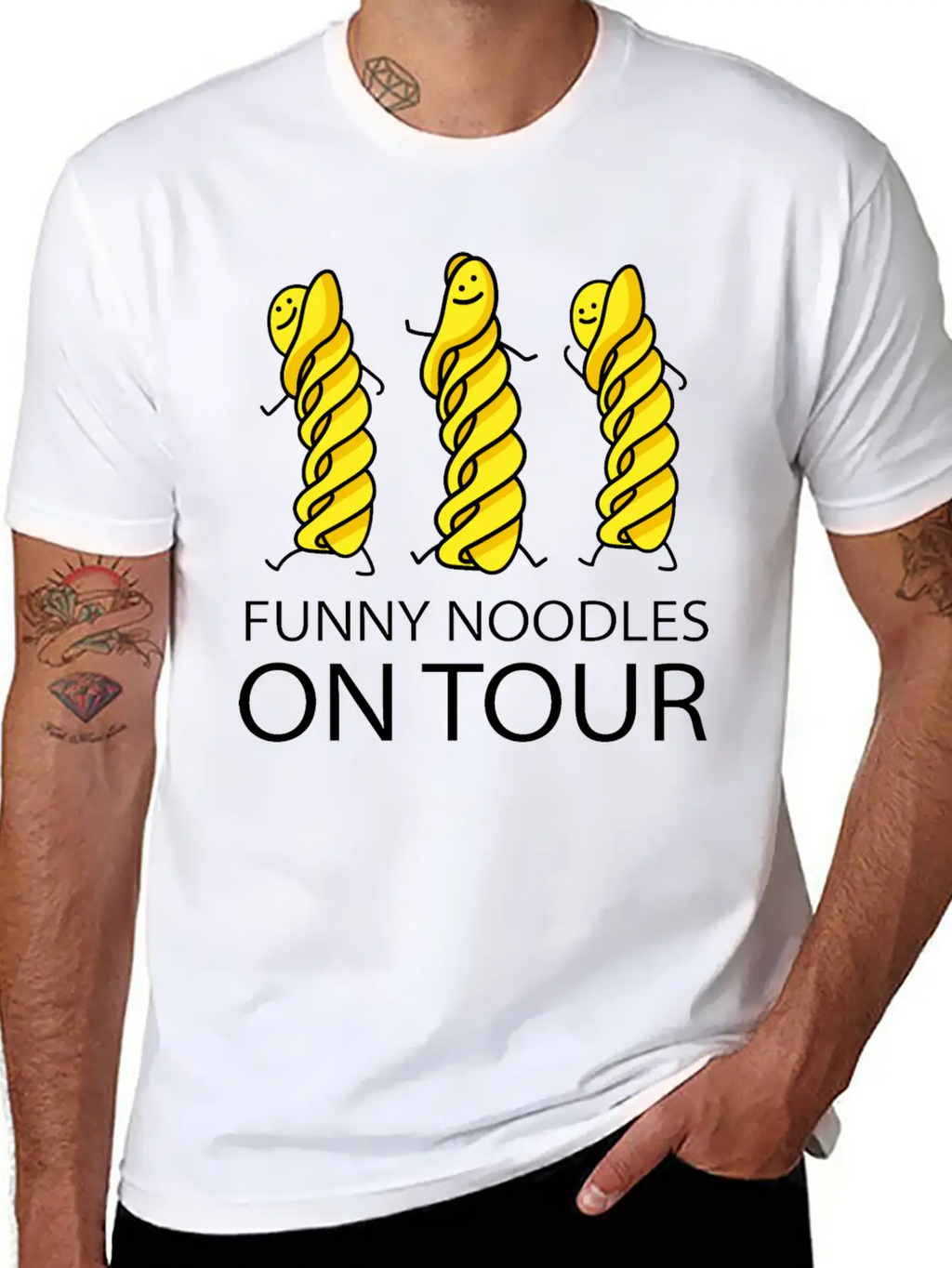 Funny Noodles On Tour Timeless Short Sleeve Tee – Comfy And Minimalist Design