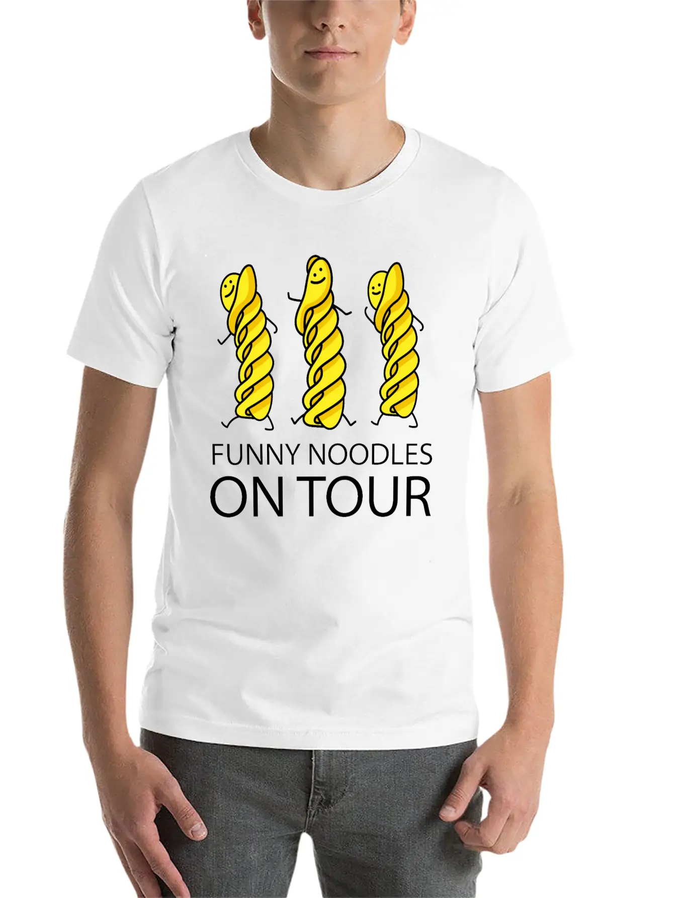 Funny Noodles On Tour Timeless Short Sleeve Tee – Comfy And Minimalist Design