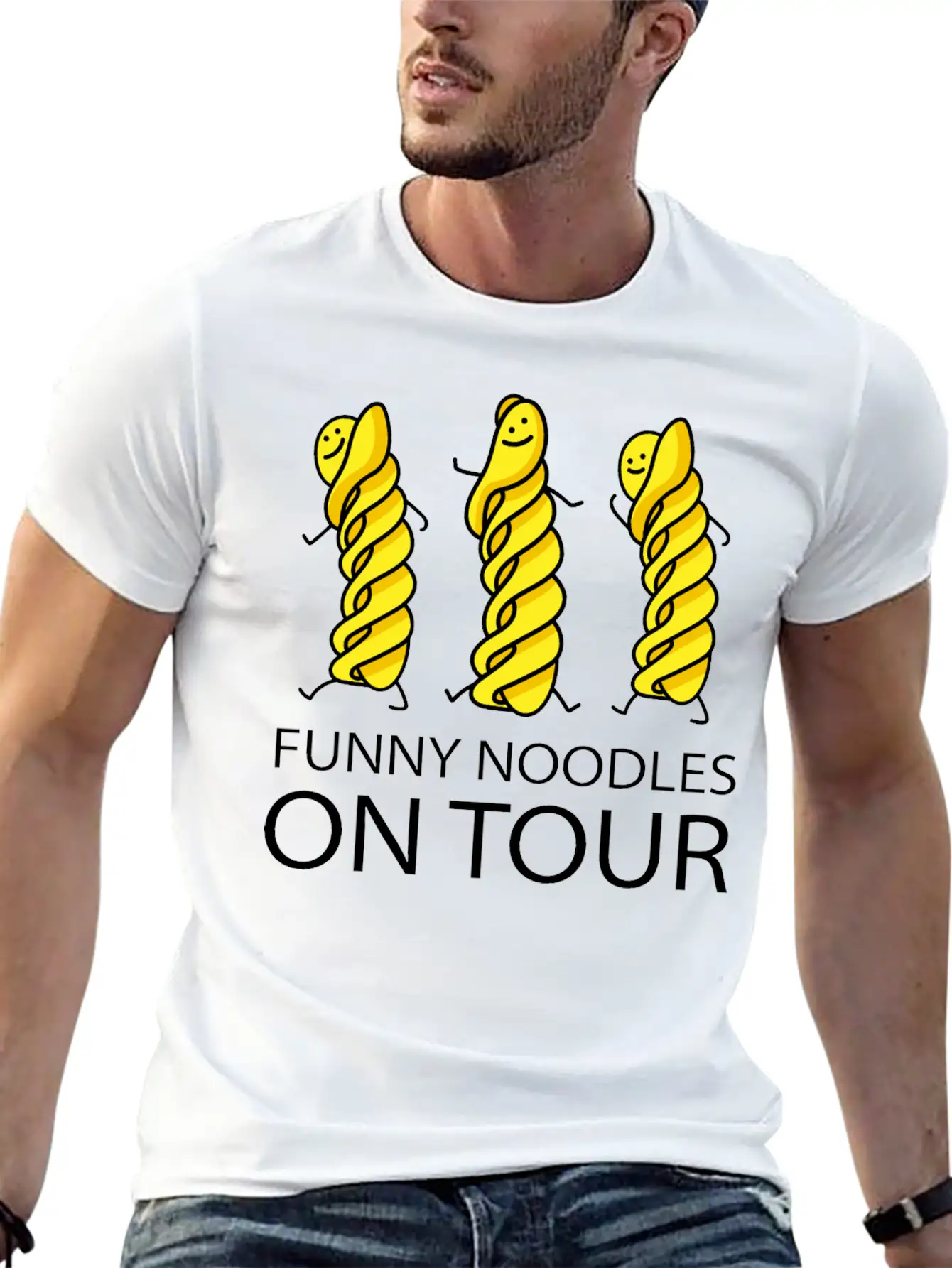 Funny Noodles On Tour Timeless Short Sleeve Tee – Comfy And Minimalist Design
