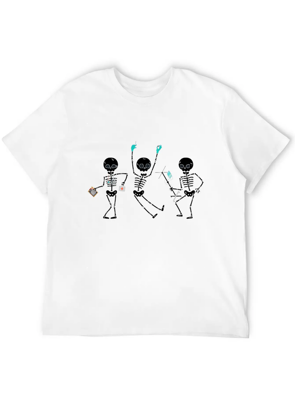 Funny Nurse Skeleton, Halloween Healthcare Crew Classic Cotton Tee – Unisex Comfort For Any Season