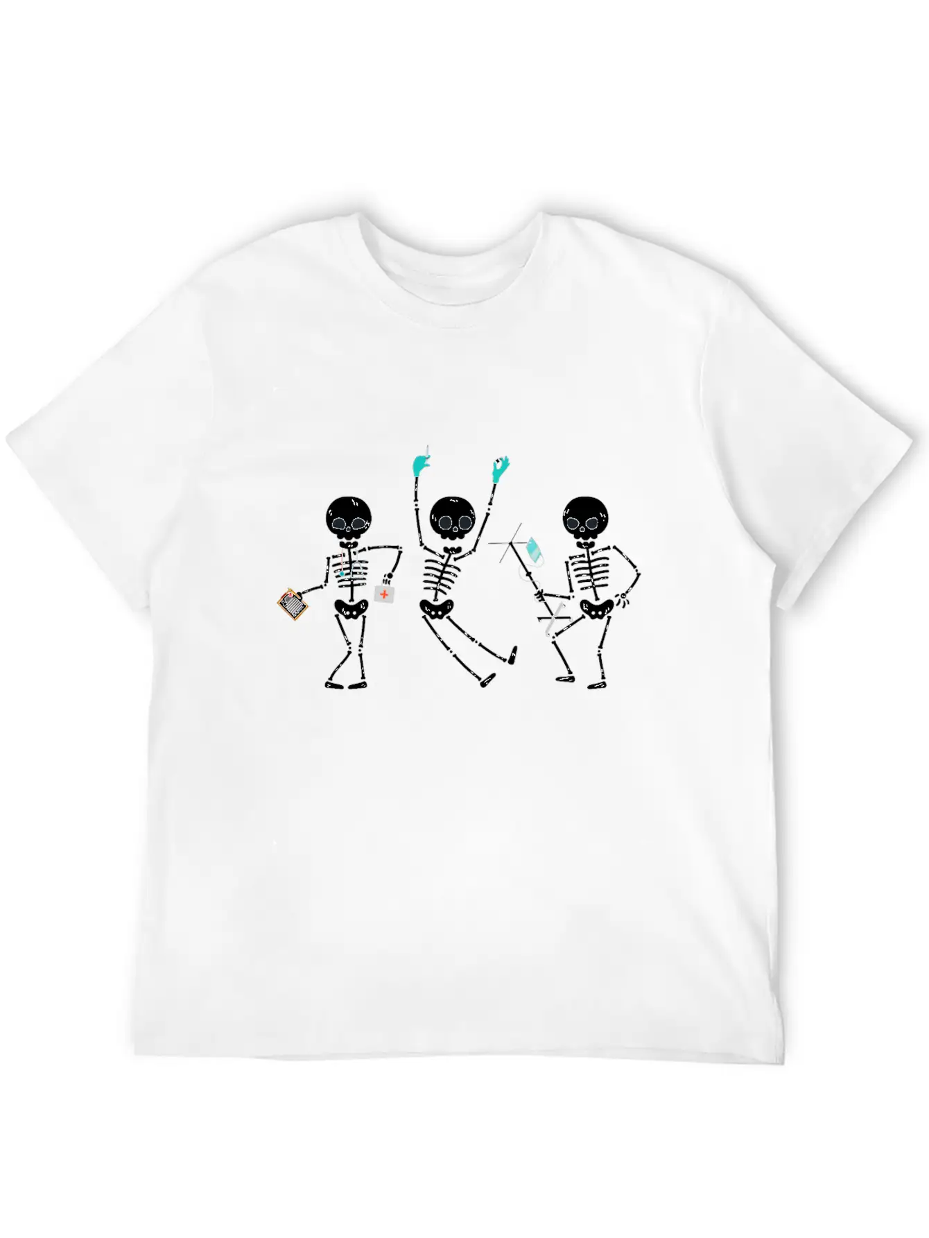 Funny Nurse Skeleton, Halloween Healthcare Crew Classic Cotton Tee – Unisex Comfort For Any Season