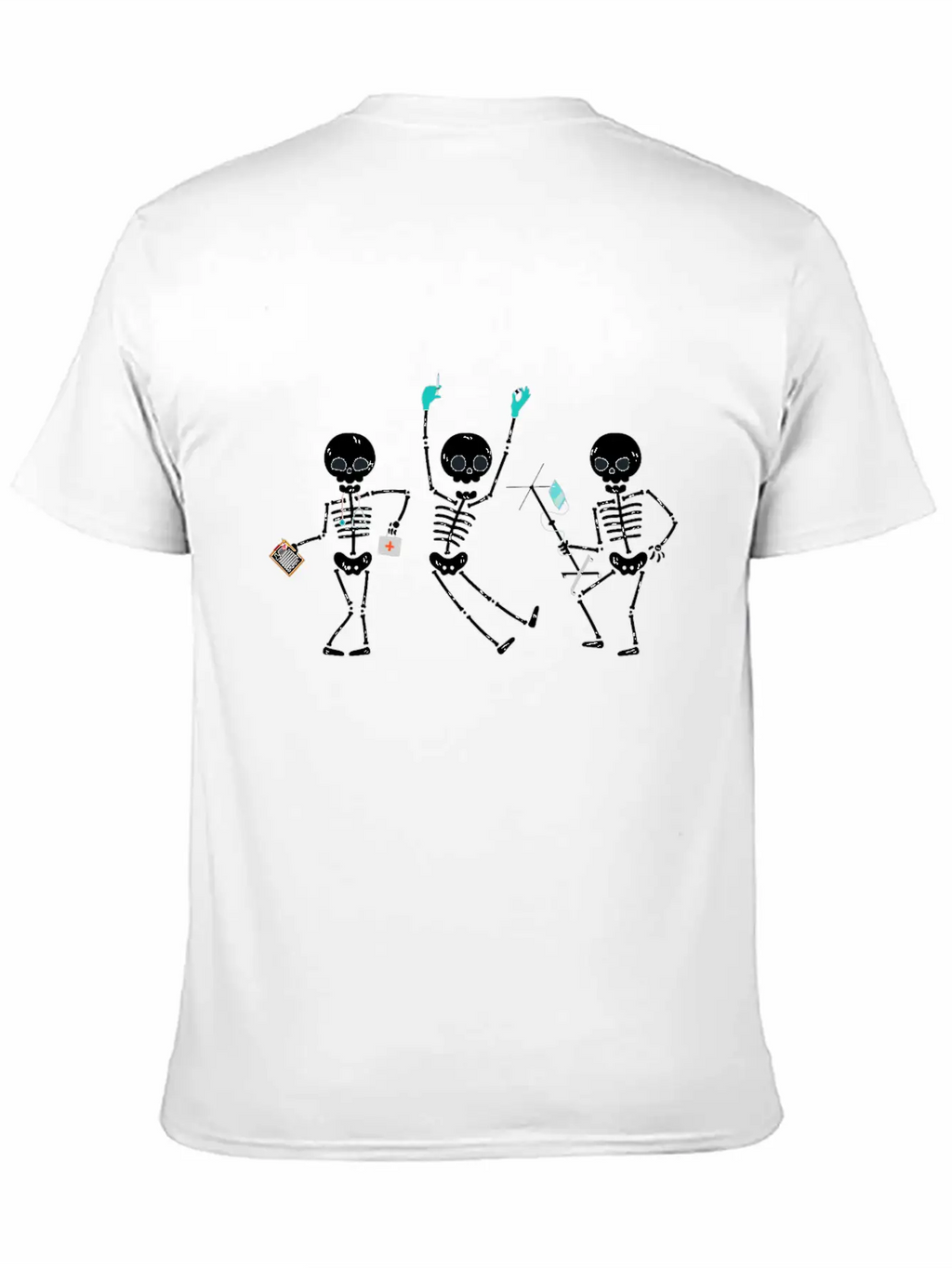 Funny Nurse Skeleton, Halloween Healthcare Crew Classic Cotton Tee – Unisex Comfort For Any Season