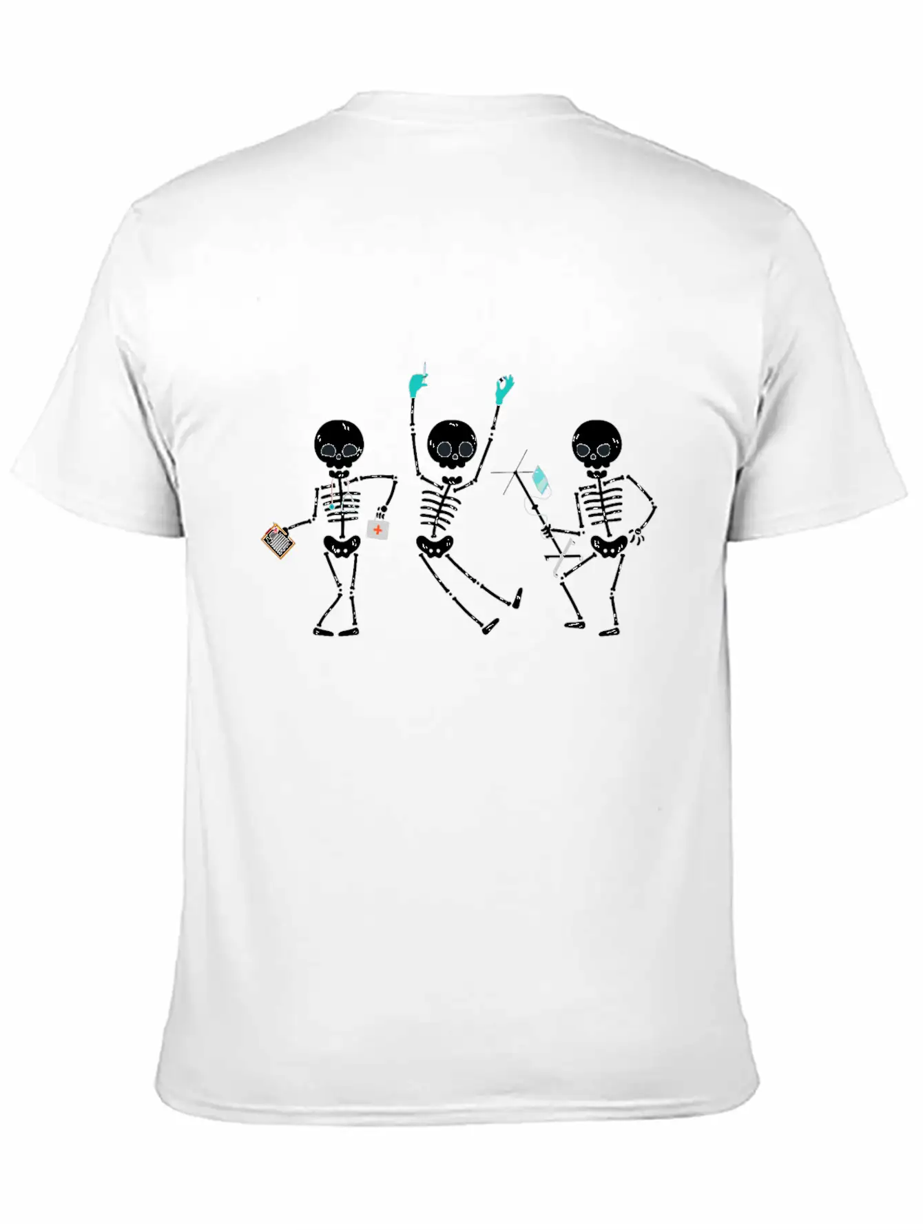 Funny Nurse Skeleton, Halloween Healthcare Crew Classic Cotton Tee – Unisex Comfort For Any Season
