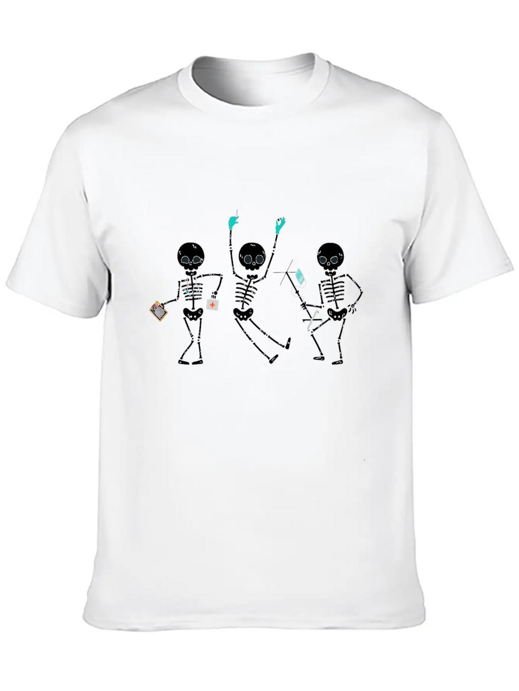 Funny Nurse Skeleton, Halloween Healthcare Crew Classic Cotton Tee – Unisex Comfort For Any Season