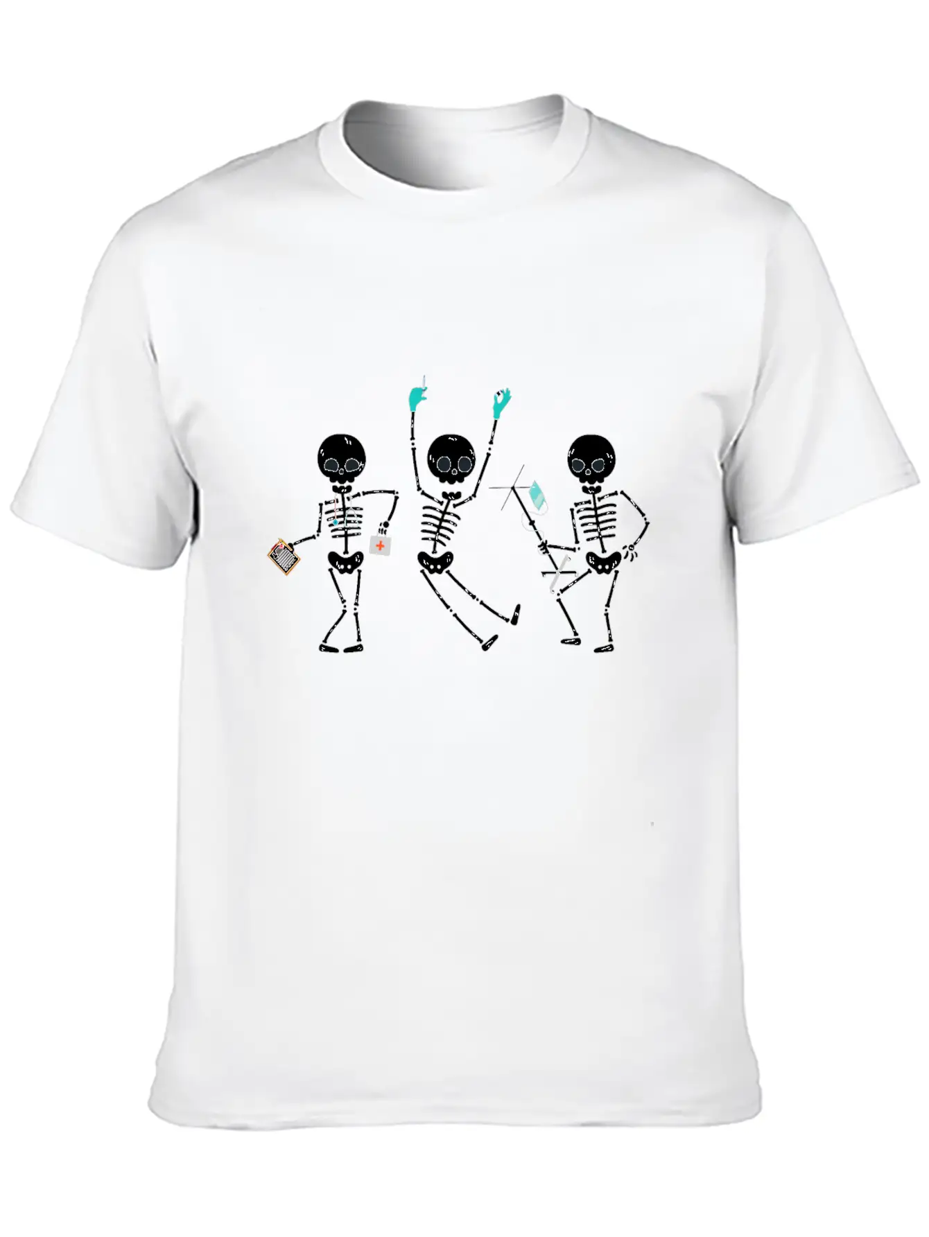 Funny Nurse Skeleton, Halloween Healthcare Crew Classic Cotton Tee – Unisex Comfort For Any Season