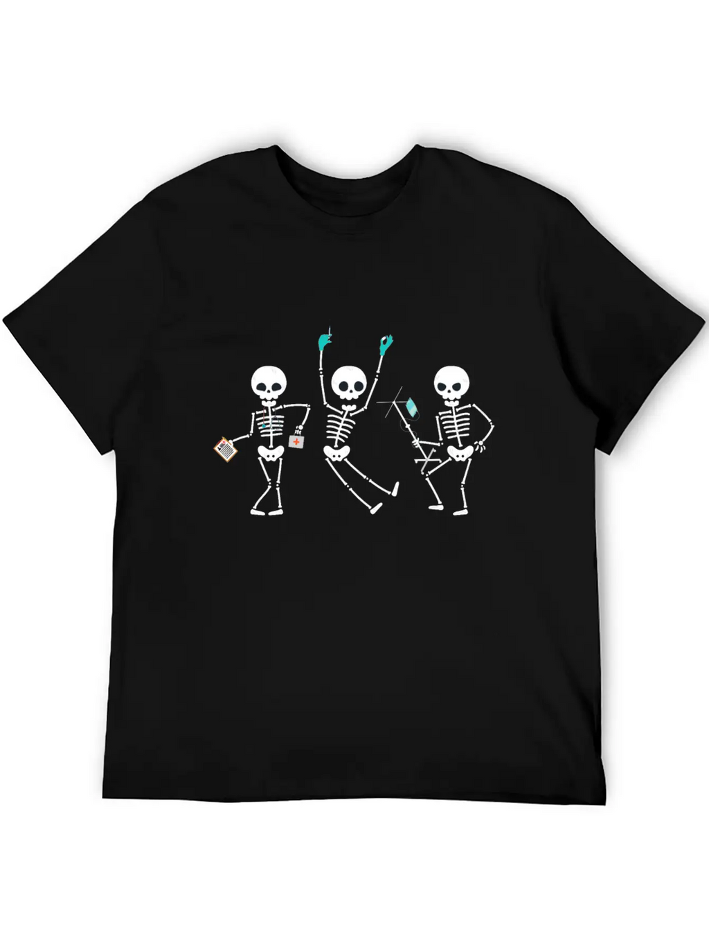 Funny Nurse Skeleton, Halloween Healthcare Crew Classic Cotton Tee – Unisex Comfort For Any Season