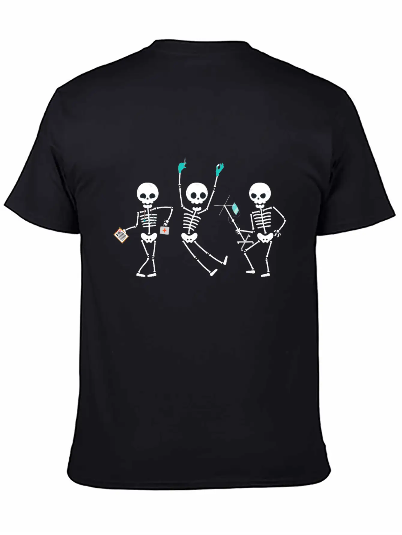 Funny Nurse Skeleton, Halloween Healthcare Crew Classic Cotton Tee – Unisex Comfort For Any Season