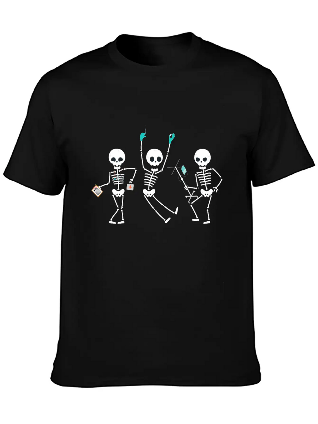 Funny Nurse Skeleton, Halloween Healthcare Crew Classic Cotton Tee – Unisex Comfort For Any Season