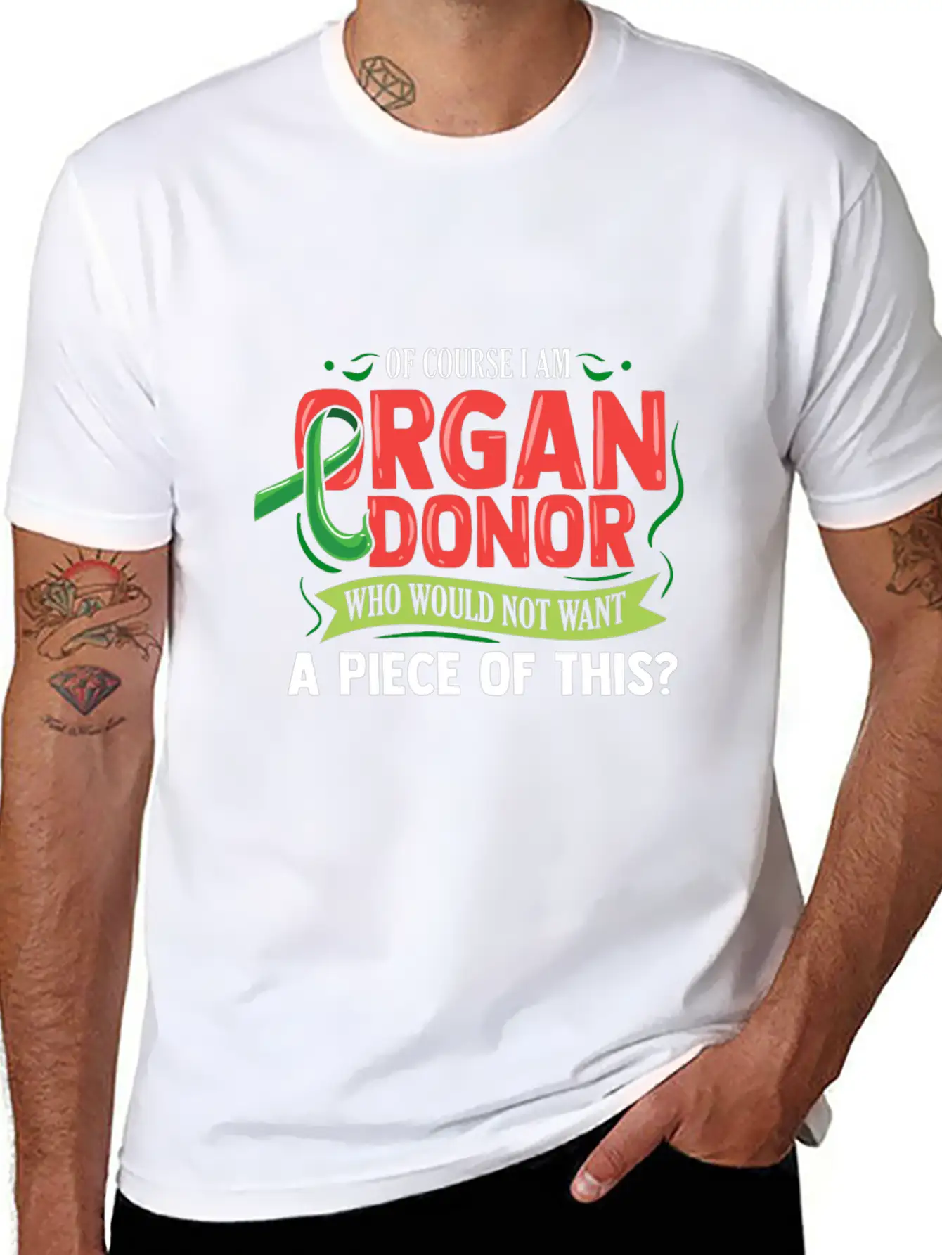 Funny Organ Donor For Christmas Basic Graphic T-Shirt – Daily Comfort In Soft Cotton