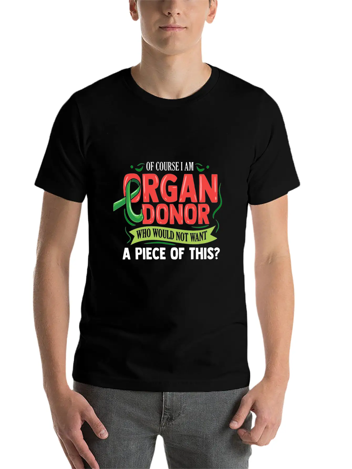 Funny Organ Donor For Christmas Basic Graphic T-Shirt – Daily Comfort In Soft Cotton