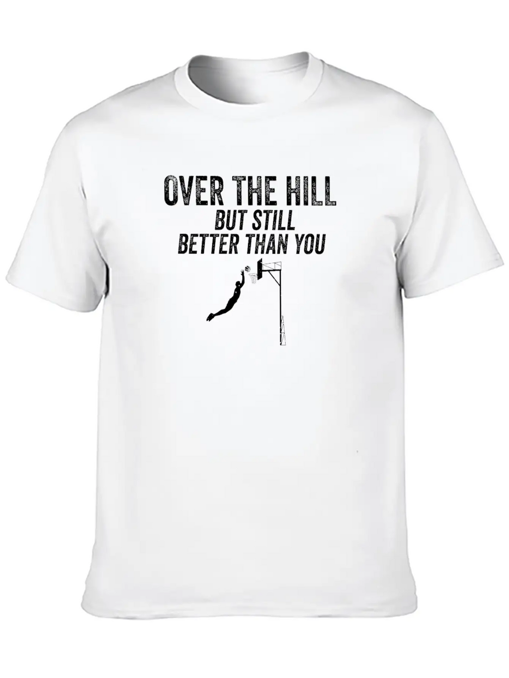 Funny Over The Hill Basketball 30th 40th Birthday Relaxed Everyday Tee – Lightweight And Durable Cotton