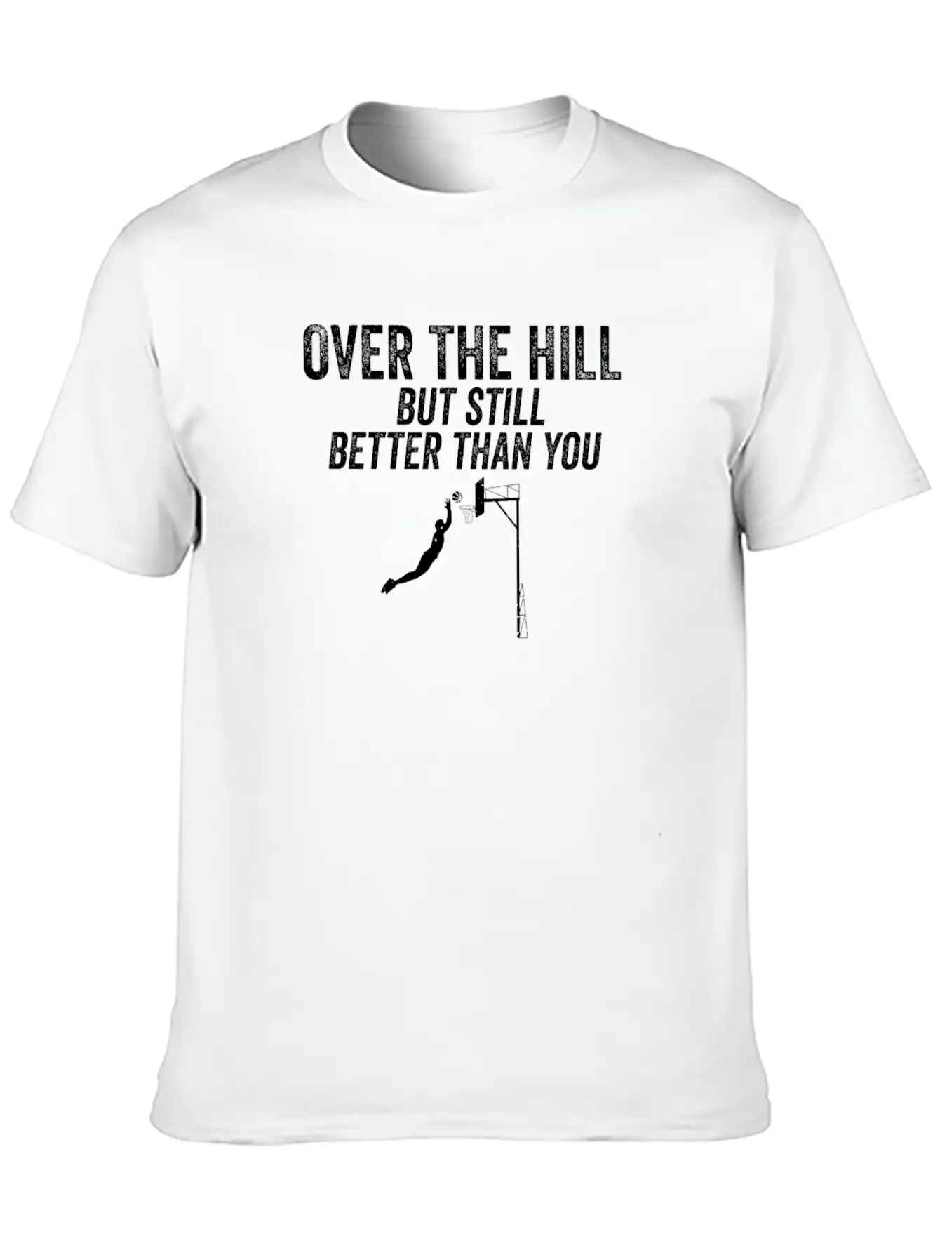 Funny Over The Hill Basketball 30th 40th Birthday Relaxed Everyday Tee – Lightweight And Durable Cotton