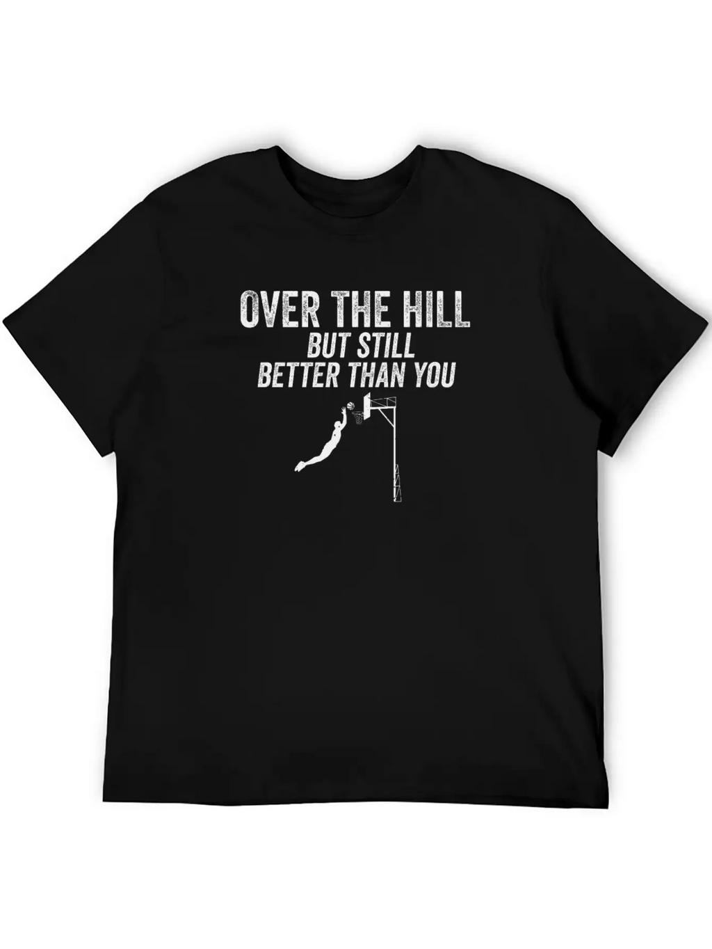 Funny Over The Hill Basketball 30th 40th Birthday Relaxed Everyday Tee – Lightweight And Durable Cotton