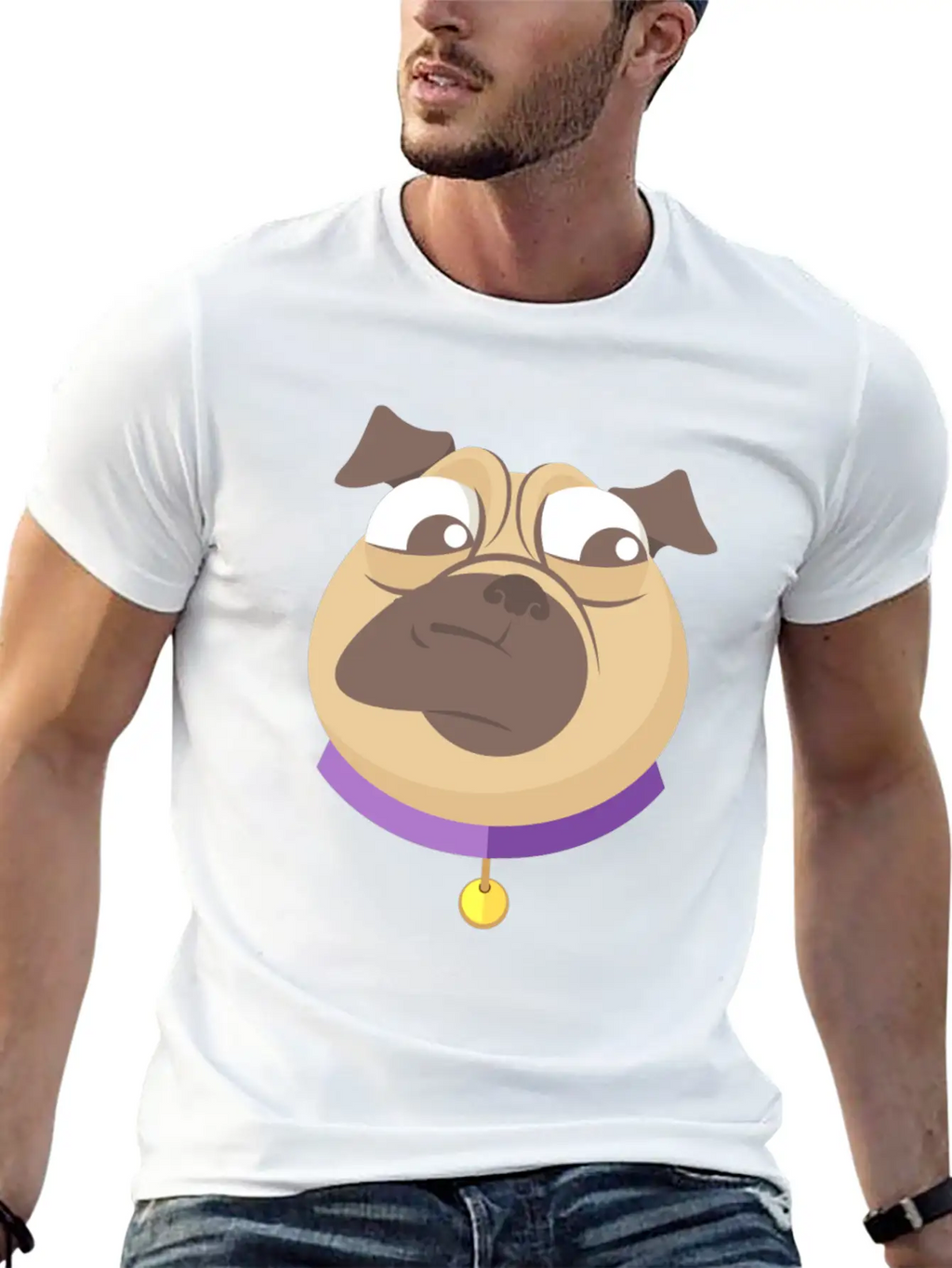 Funny Pack Of Modern Pug Faces 3 Breathable Soft Cotton T-Shirt – Timeless Casual Look
