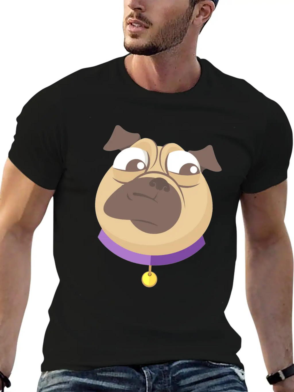 Funny Pack Of Modern Pug Faces 3 Breathable Soft Cotton T-Shirt – Timeless Casual Look