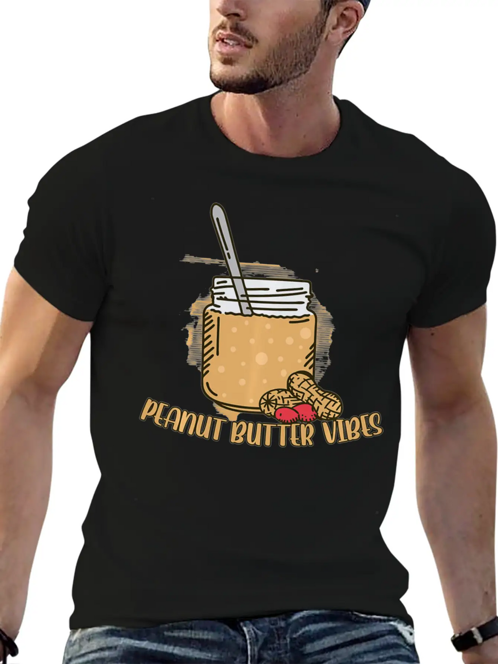 Funny Peanut Butter Vibes Match Perfect Halloween Unisex Casual T-Shirt – Clean Design For Daily Comfort