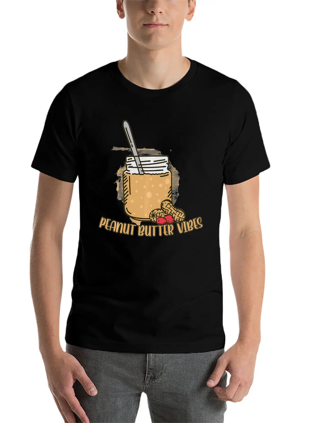 Funny Peanut Butter Vibes Match Perfect Halloween Unisex Casual T-Shirt – Clean Design For Daily Comfort