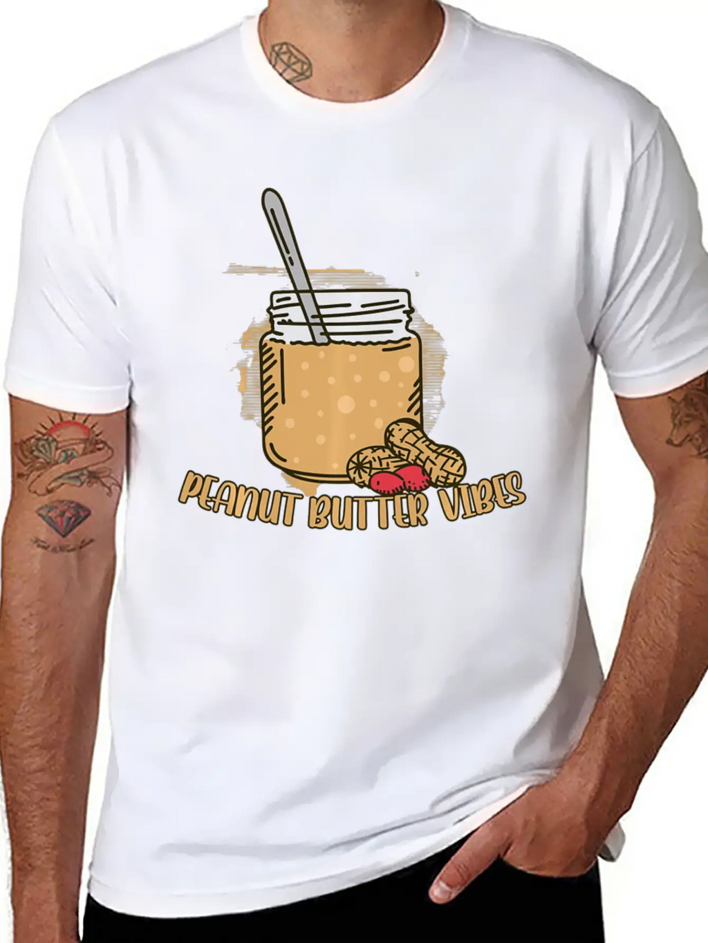 Funny Peanut Butter Vibes Match Perfect Halloween Unisex Casual T-Shirt – Clean Design For Daily Comfort