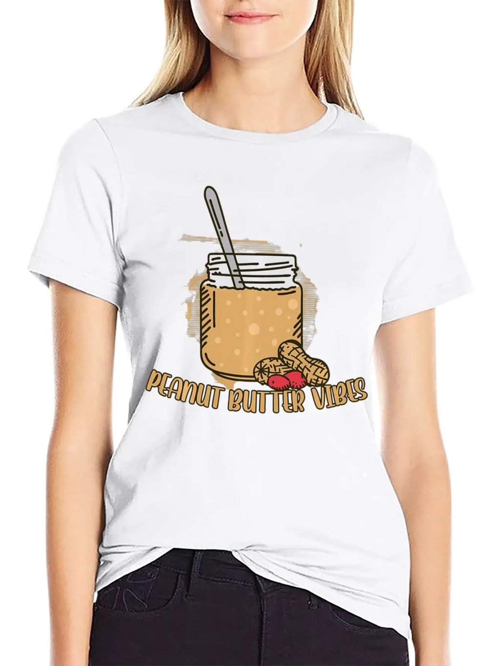 Funny Peanut Butter Vibes Match Perfect Halloween Unisex Casual T-Shirt – Clean Design For Daily Comfort
