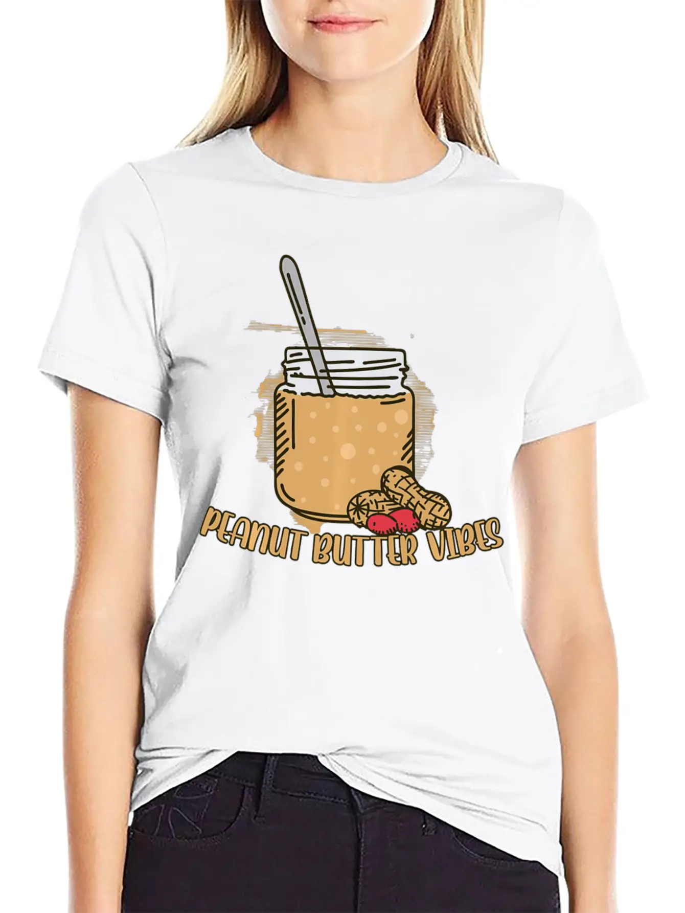 Funny Peanut Butter Vibes Match Perfect Halloween Unisex Casual T-Shirt – Clean Design For Daily Comfort