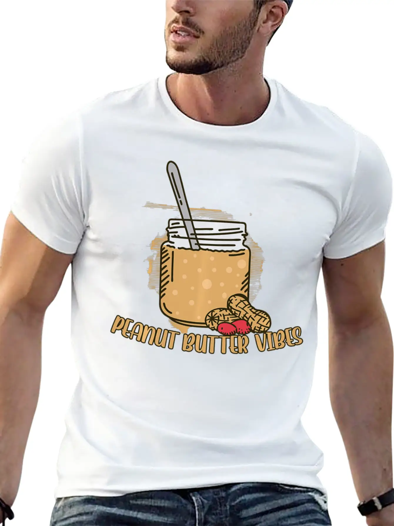 Funny Peanut Butter Vibes Match Perfect Halloween Unisex Casual T-Shirt – Clean Design For Daily Comfort