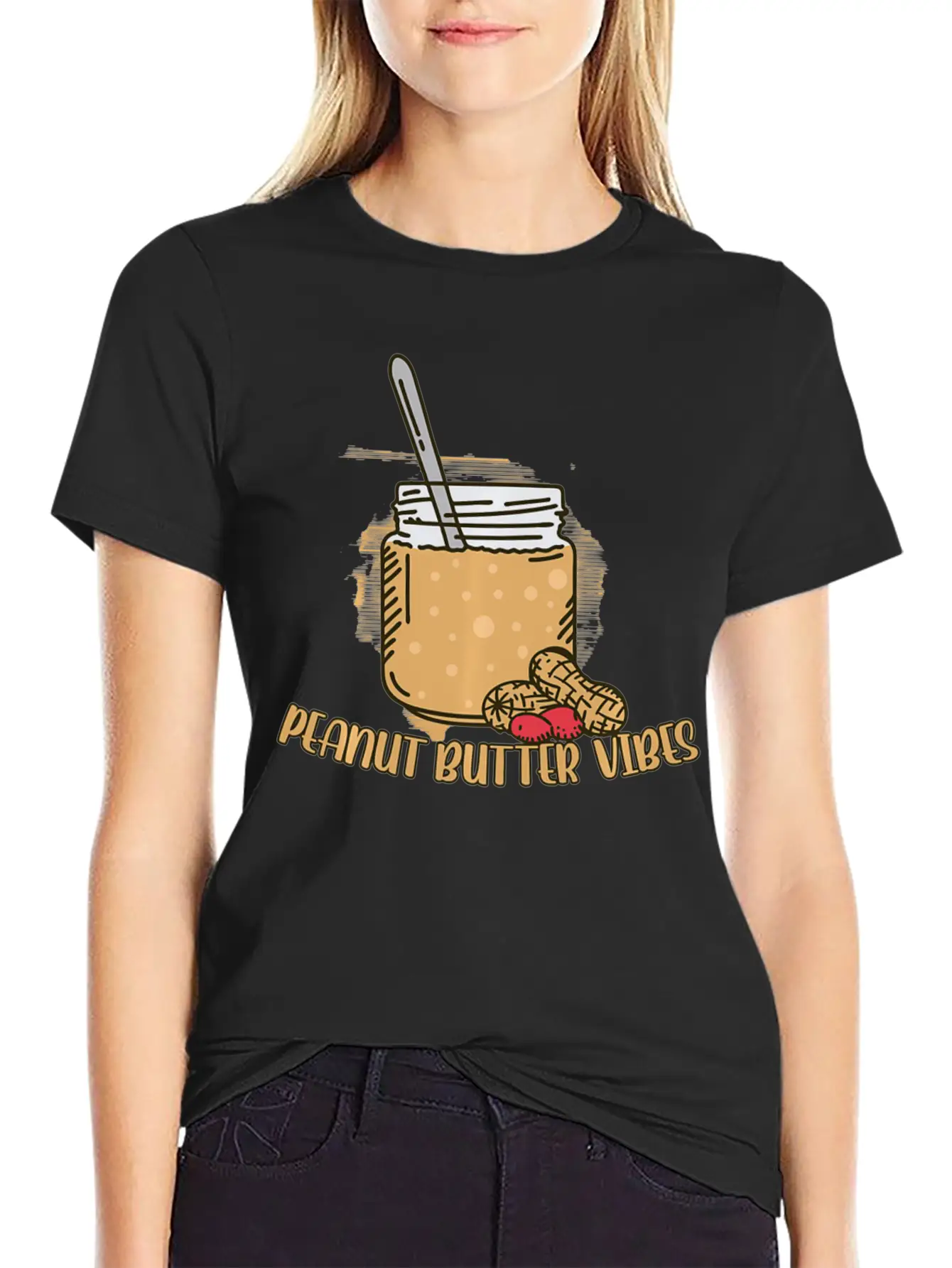 Funny Peanut Butter Vibes Match Perfect Halloween Unisex Casual T-Shirt – Clean Design For Daily Comfort