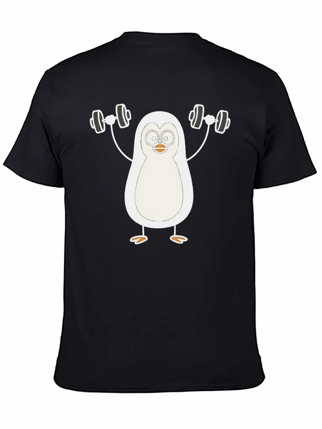 Funny Penguin With Dumbbell Fitness Workout Doodle Classic Cotton Tee – Unisex Comfort For Any Season