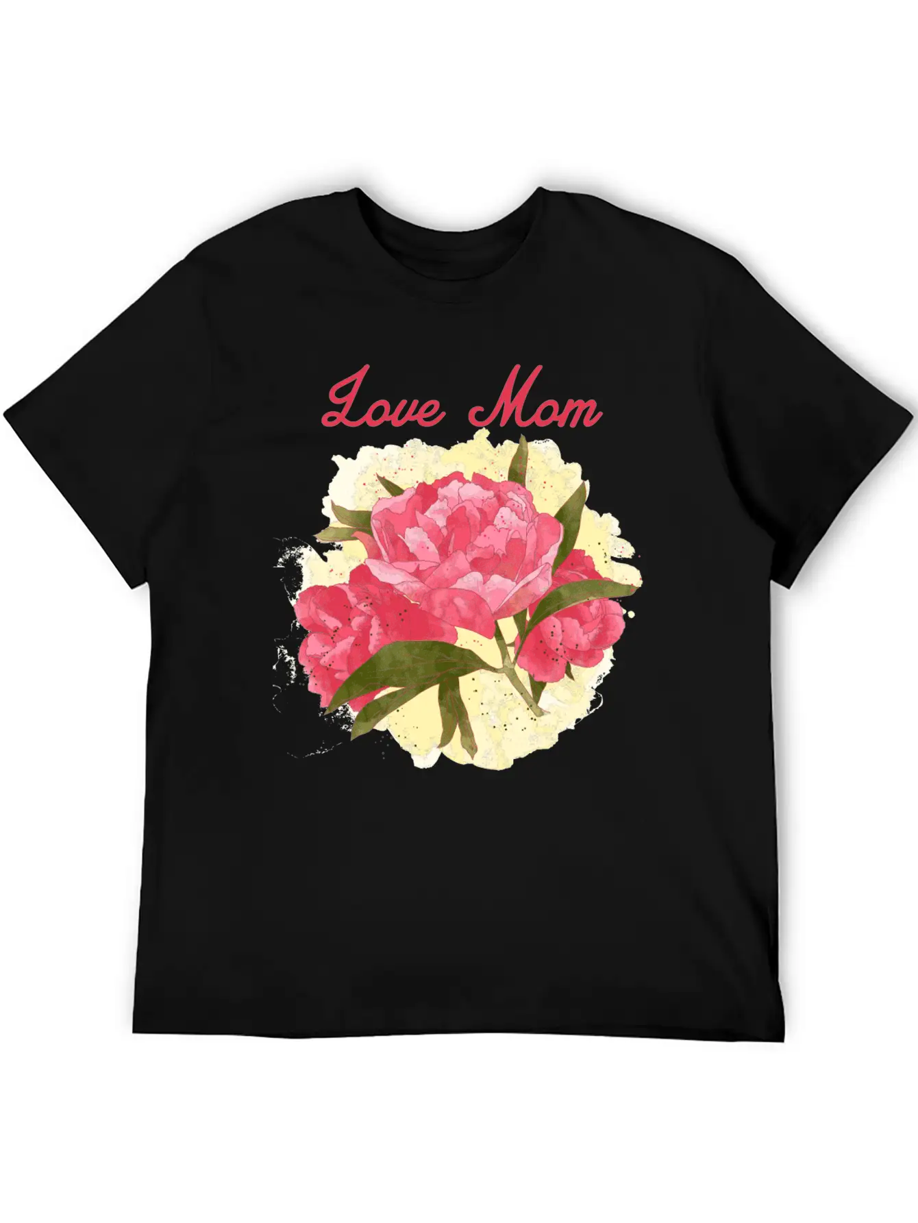 Funny Peony - Love Mom - Colorful Flower Bloom Classic Cotton Tee – Unisex Comfort For Any Season