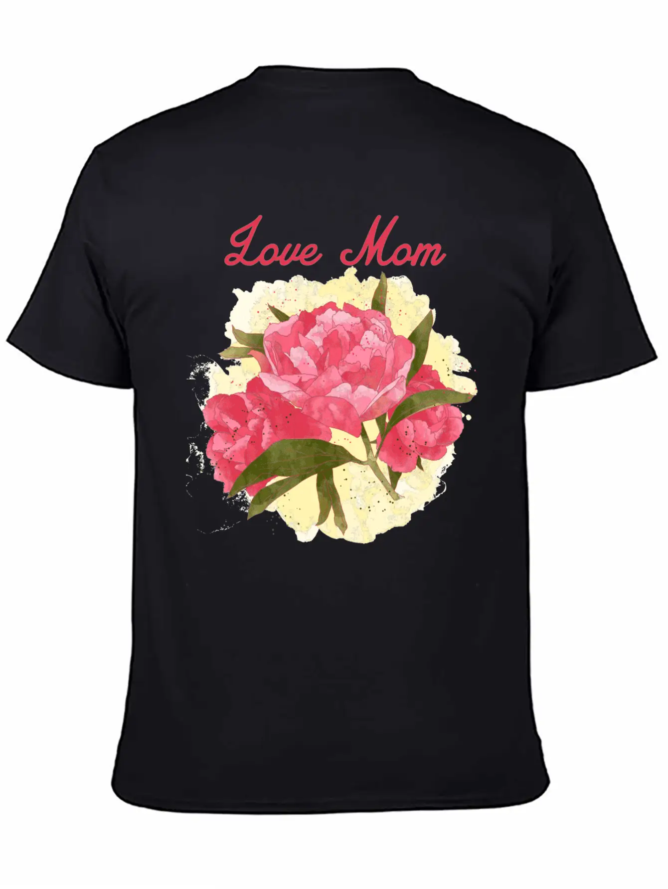 Funny Peony - Love Mom - Colorful Flower Bloom Classic Cotton Tee – Unisex Comfort For Any Season
