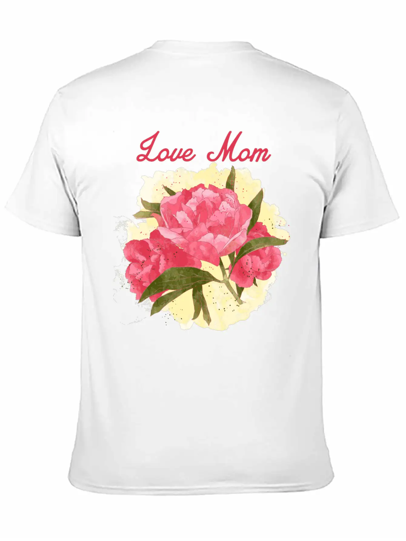 Funny Peony - Love Mom - Colorful Flower Bloom Classic Cotton Tee – Unisex Comfort For Any Season
