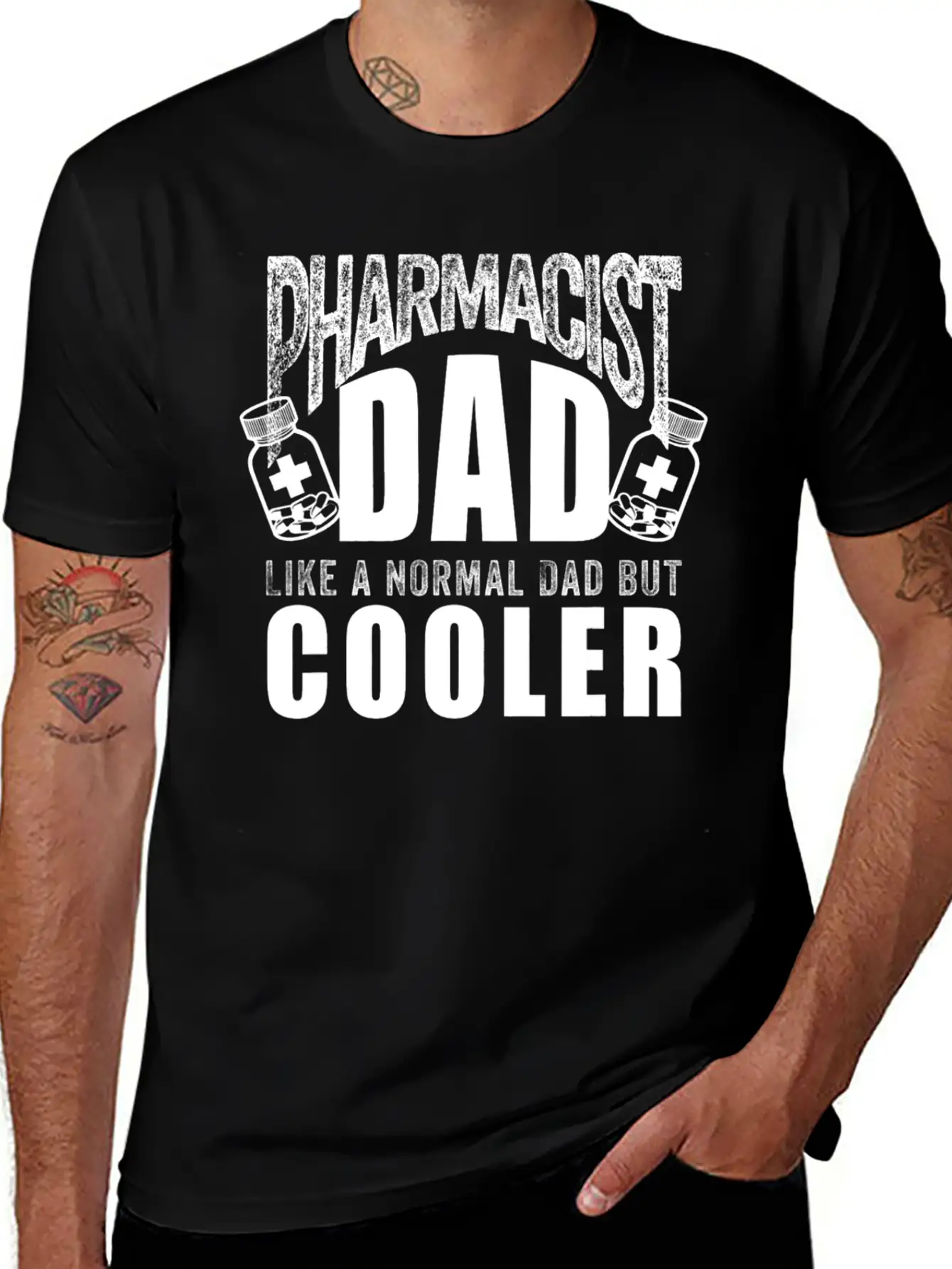 Funny Pharmacist Art For Dad Father Chemist Timeless Short Sleeve Tee – Comfy And Minimalist Design