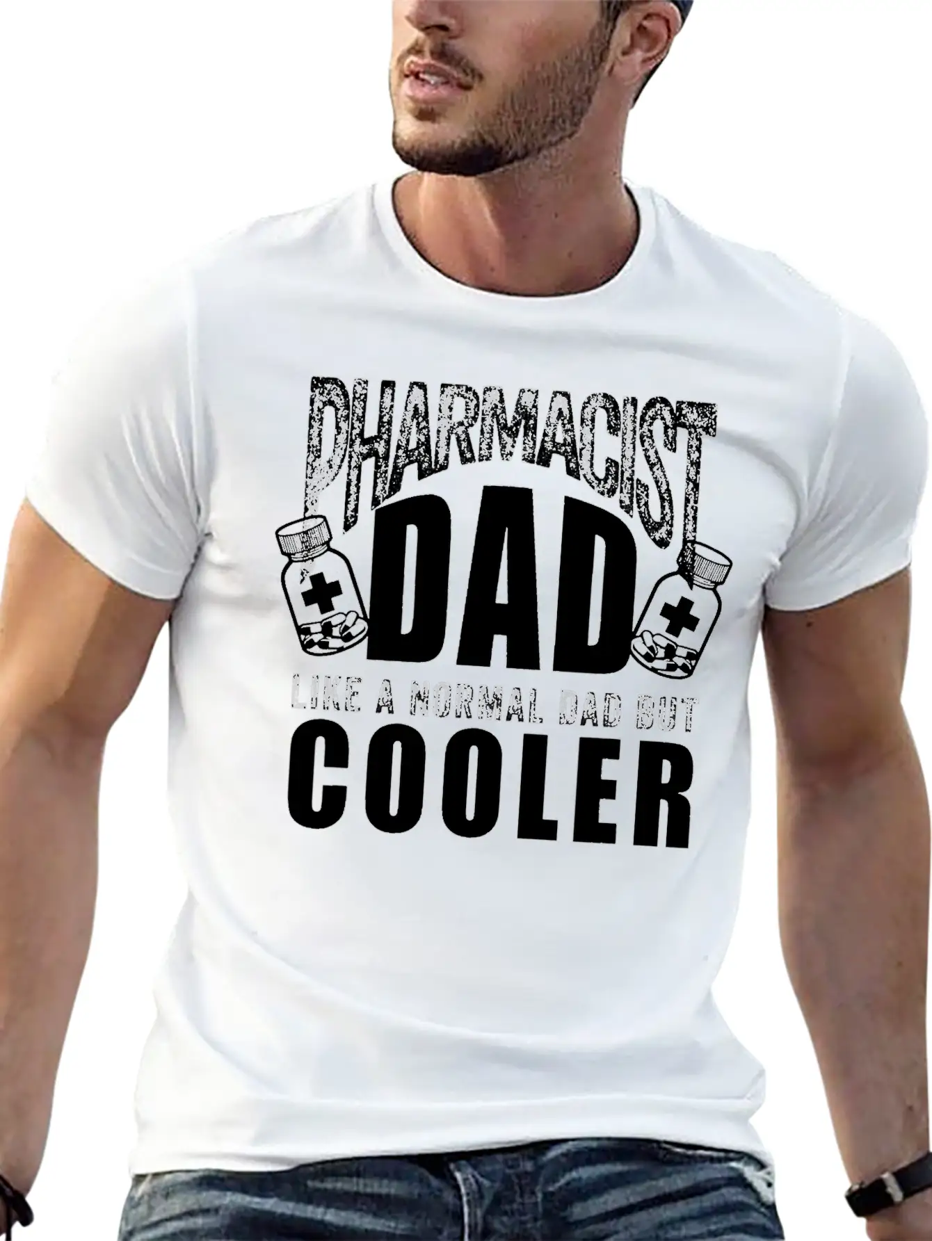 Funny Pharmacist Art For Dad Father Chemist Timeless Short Sleeve Tee – Comfy And Minimalist Design