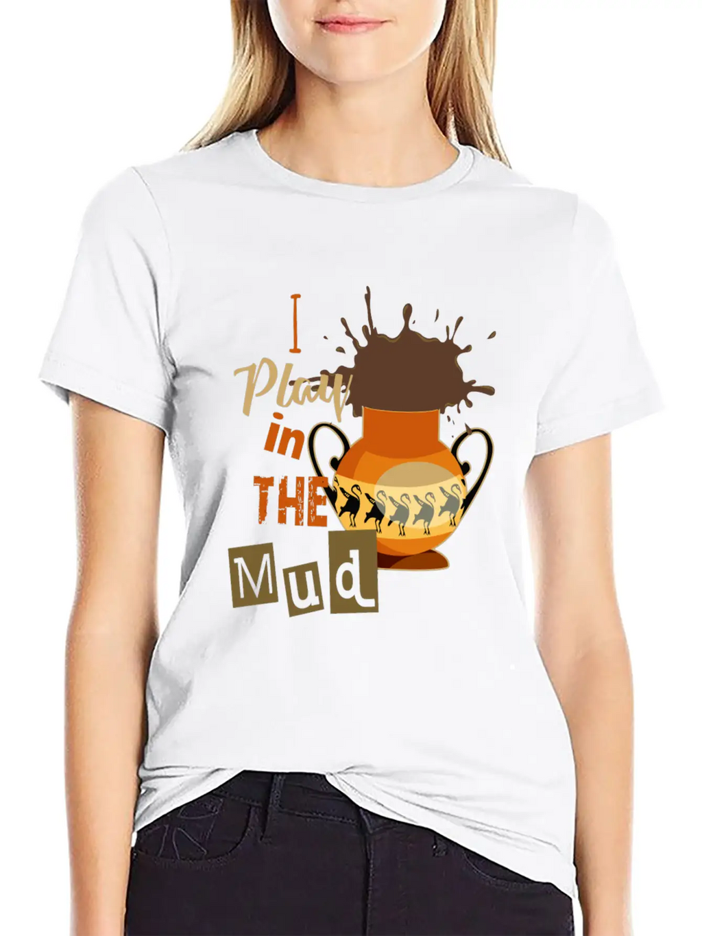 Funny Pottery Wheel Ceramics Clay Kiln I Play In T Breathable Graphic T-Shirt – Perfect For Casual Days